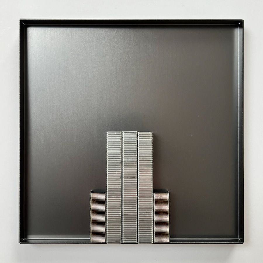 230 lines, 30th April, staples in a metal tray