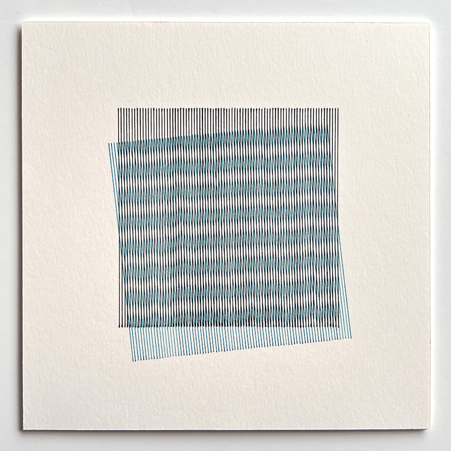 164 lines, 15th January, fineliner on paper