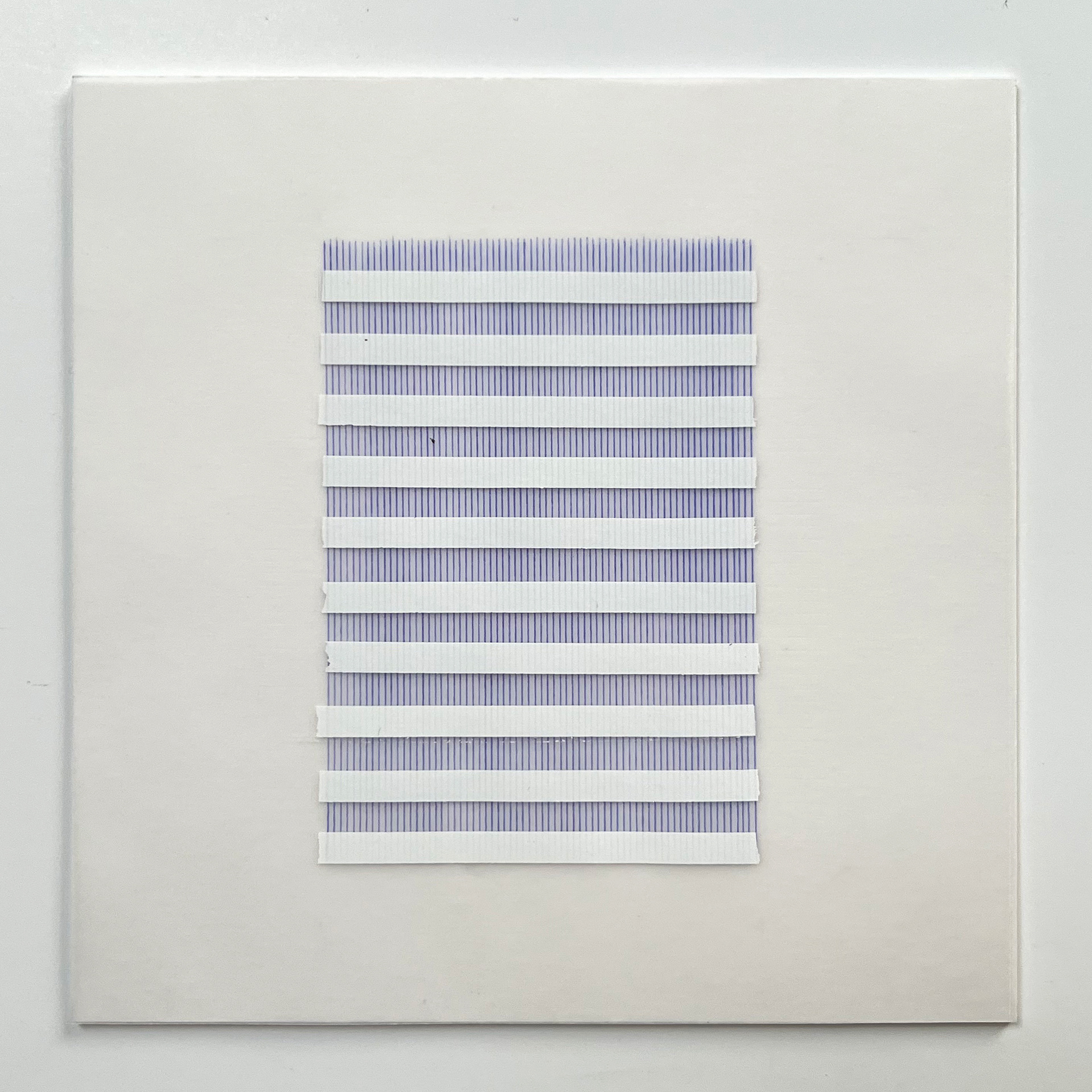 80 lines, 23rd October, correction tape and bic pen on both sides of tracing paper