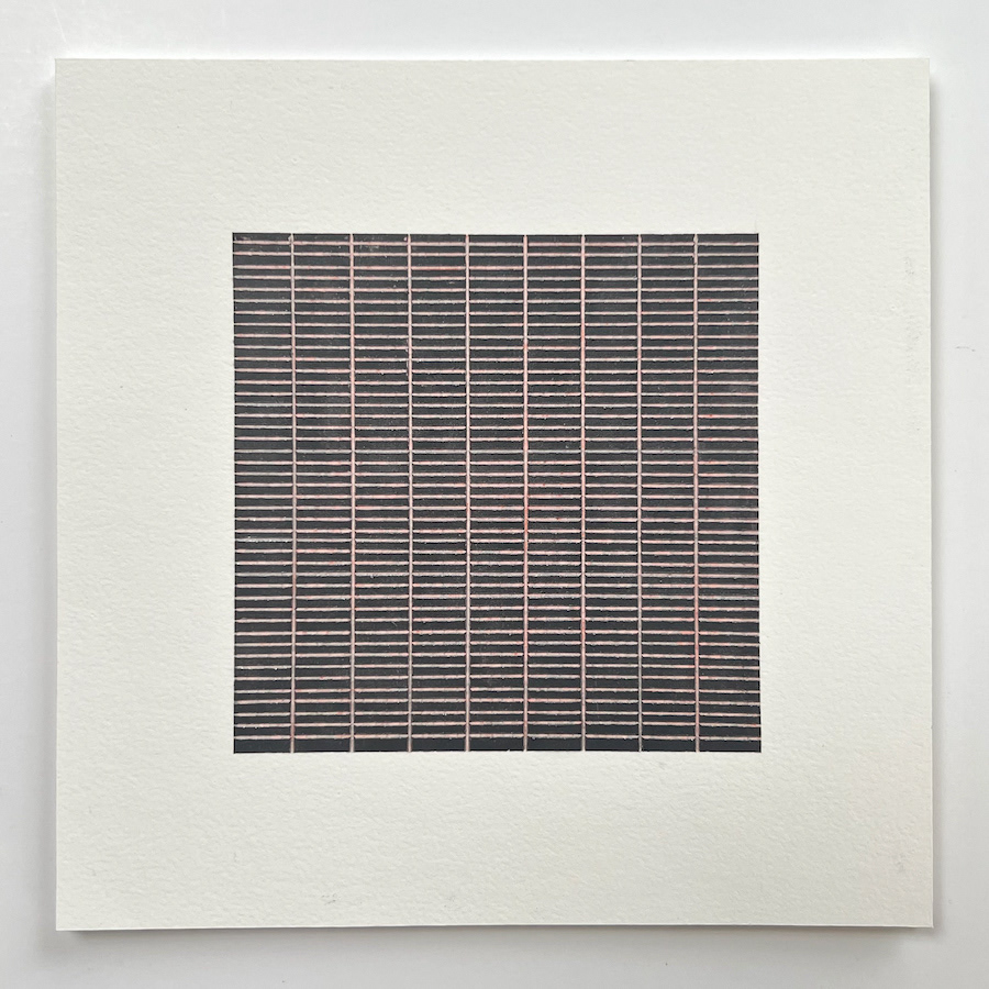 97 lines, 9th November, oil pastel on paper