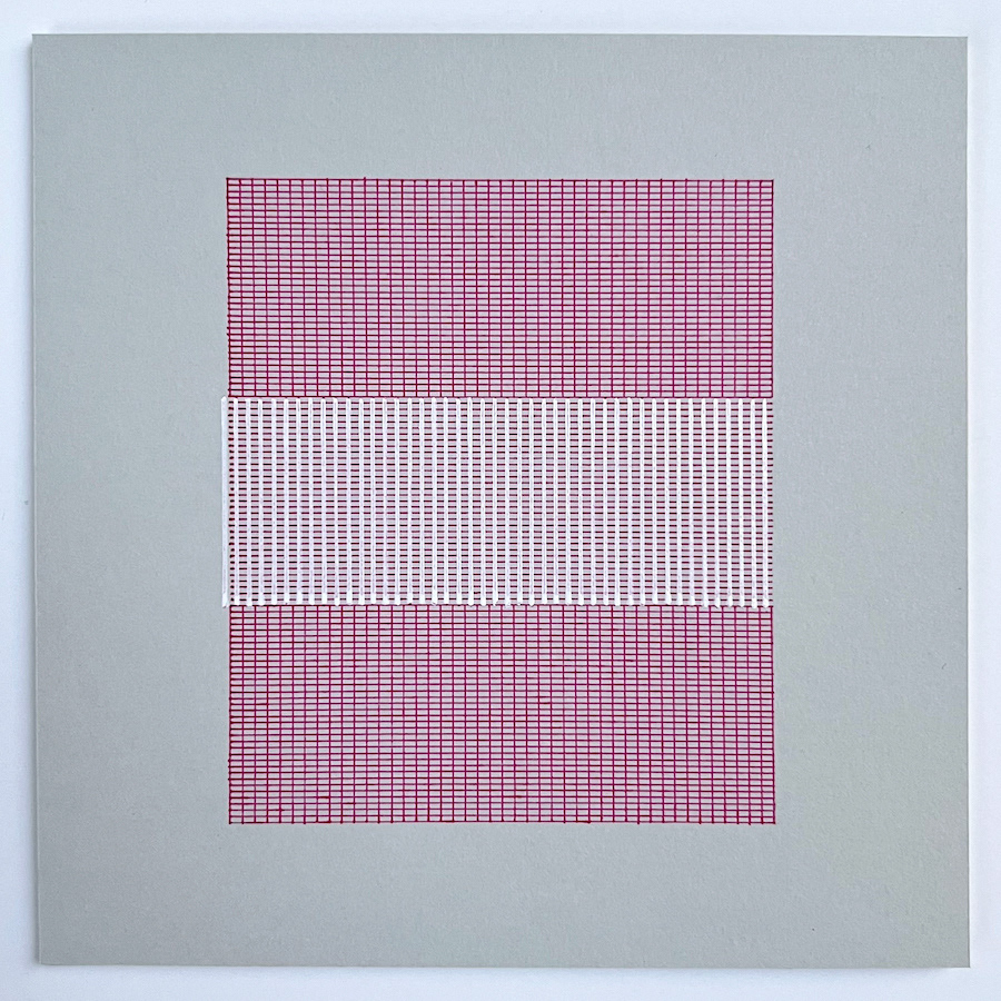 239 lines, 30th March, fineliner and white marker on paper