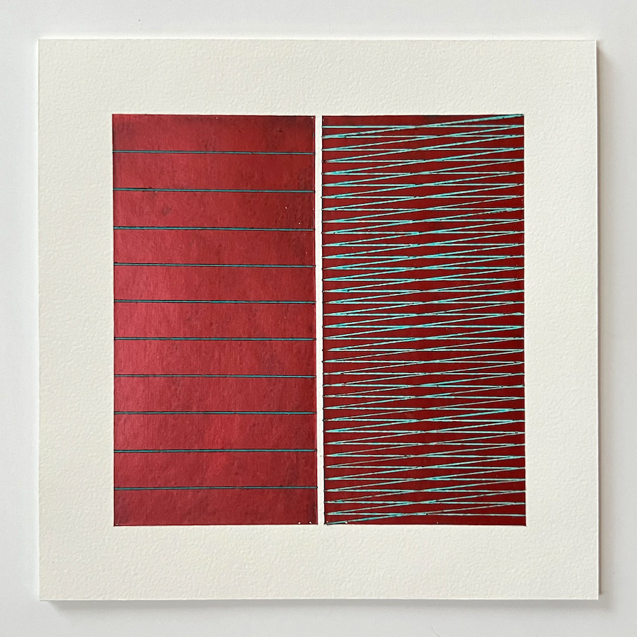 124 lines, 6th December, oil pastel on paper