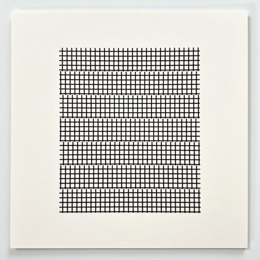 245 lines, 5th April, checkered tape on paper
