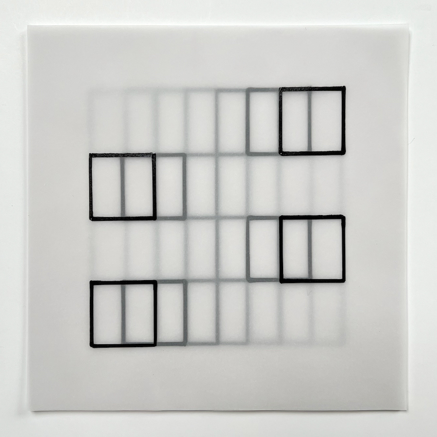 112 lines, 24th November, 4 squares on 7 sheets of tracing paper