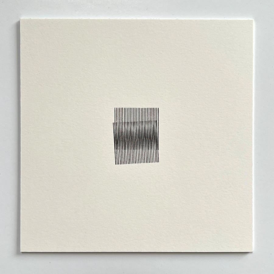 58 lines, 1st October, rotring pen on paper