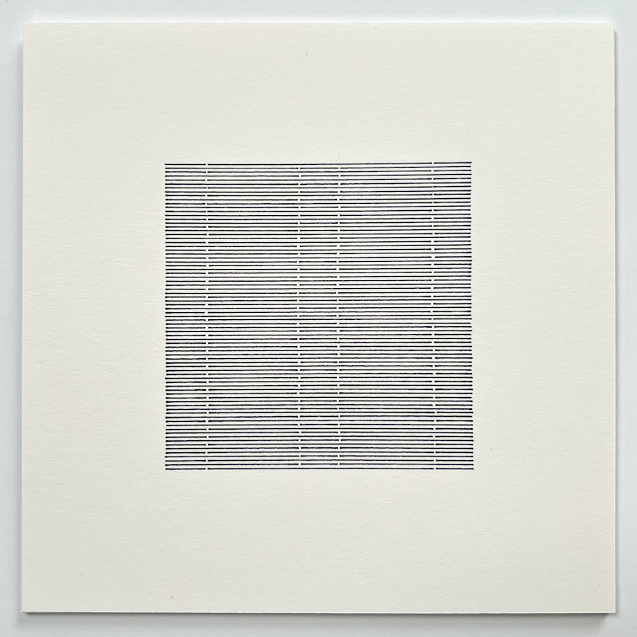 241 lines, 1st April, fineliner on paper
