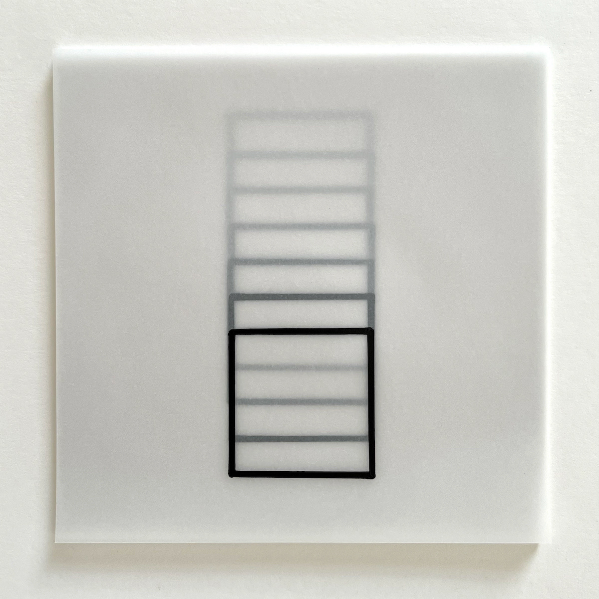 28 lines, 1st September, marker pen on seven sheets of tracing paper