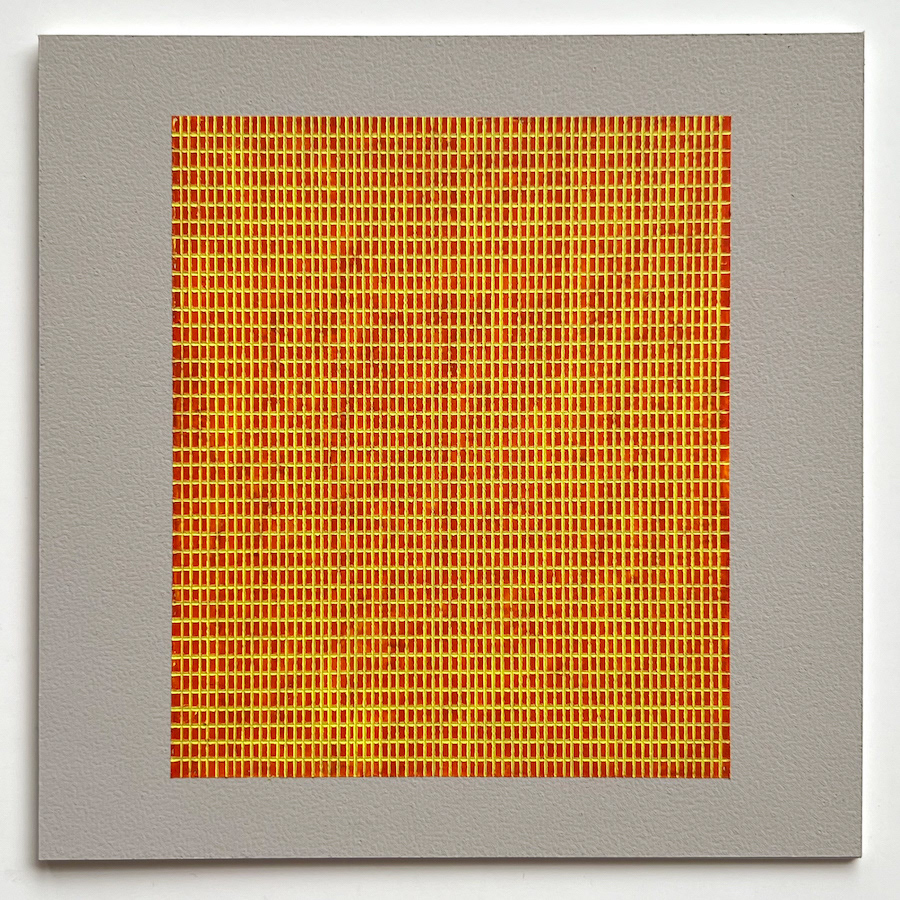 202 lines, 22nd February, oil pastel on paper