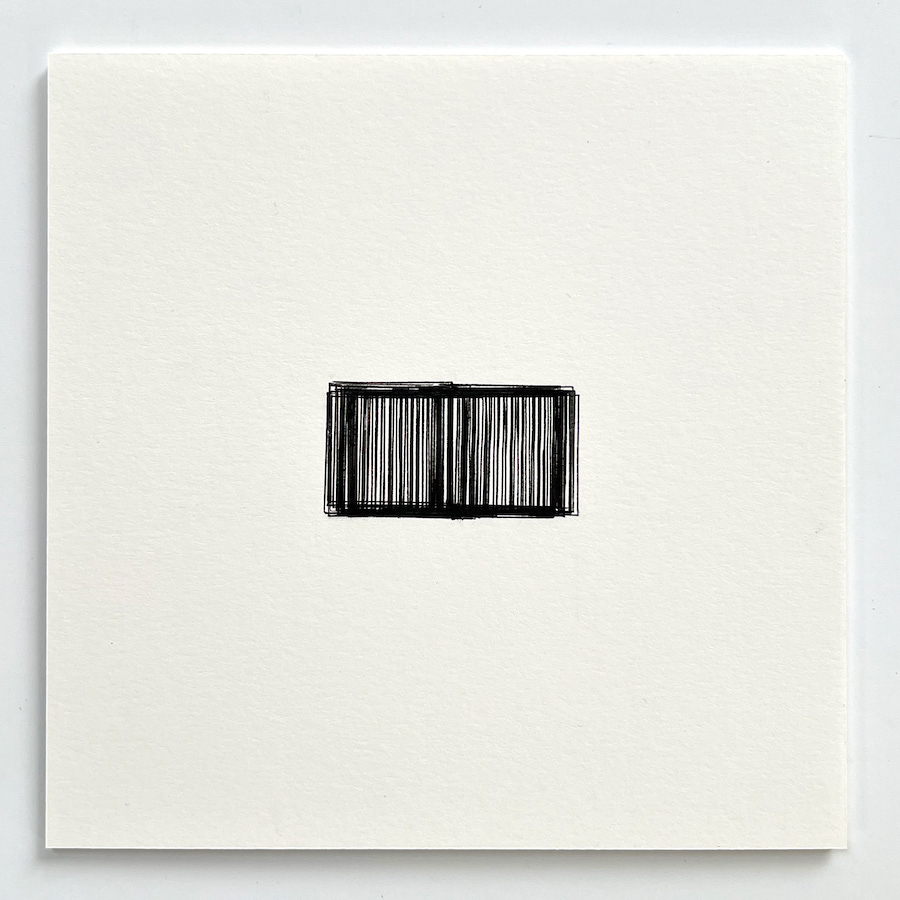 308 lines, 7th June, fineliner on paper