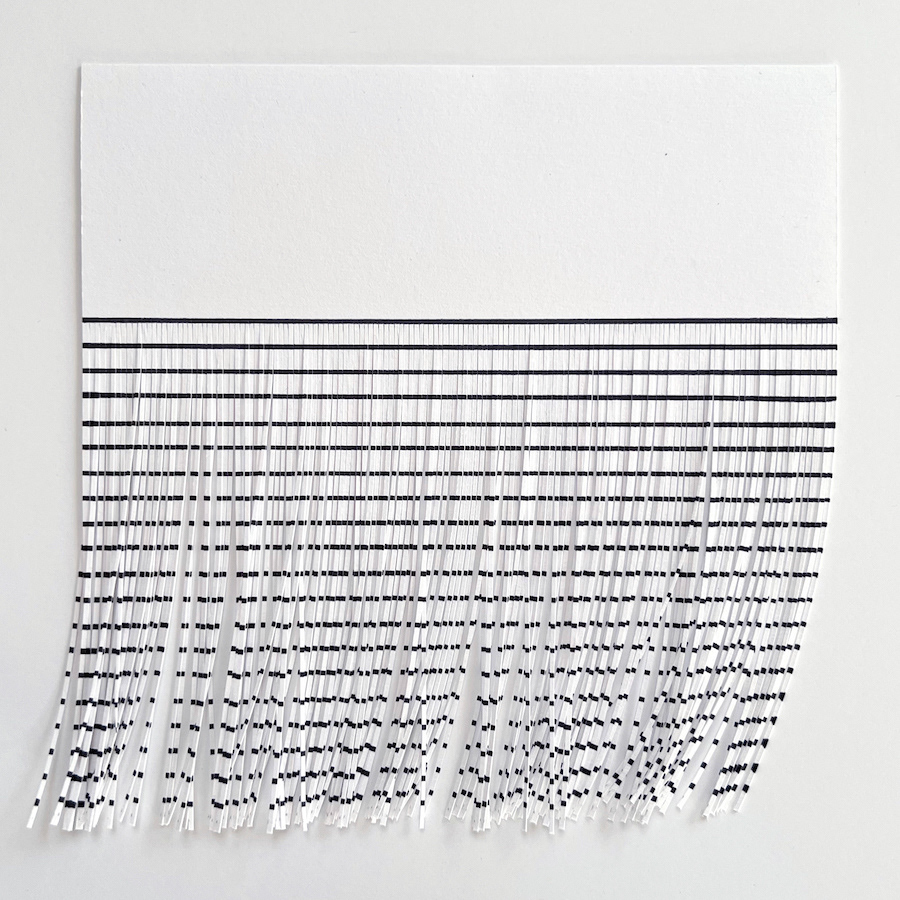 170 lines, 21st January, marker pen on, and cuts in paper