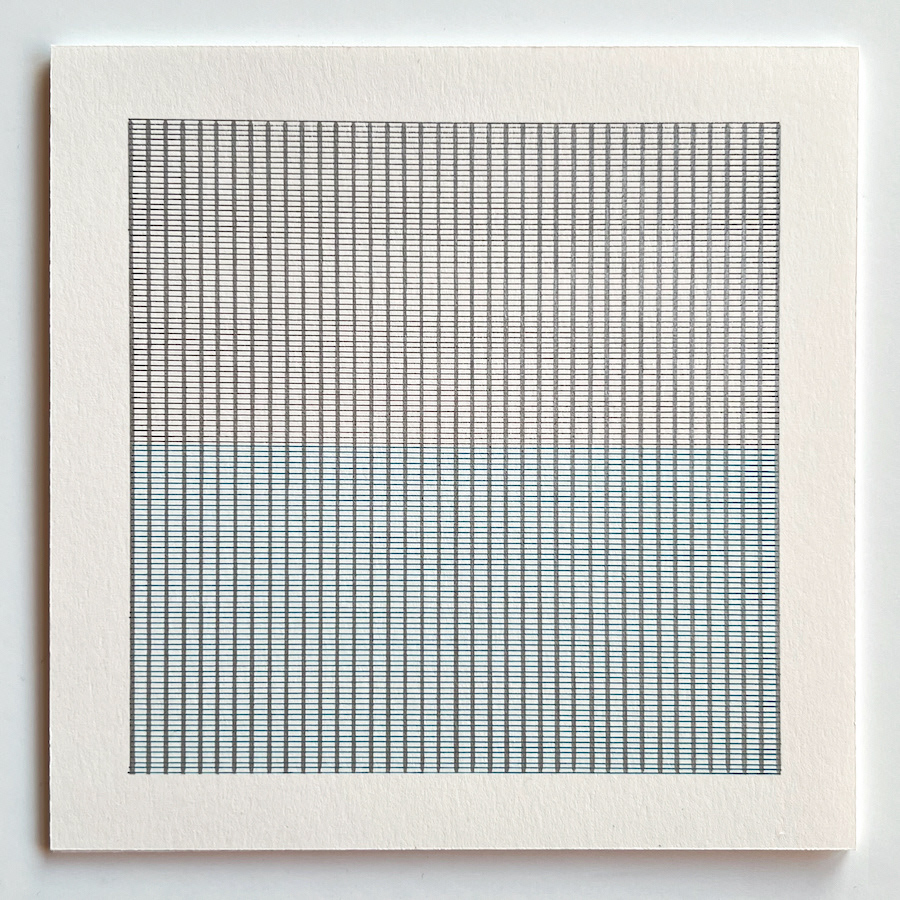 162 lines, 13th January, silver marker and black and blue fineliner on paper