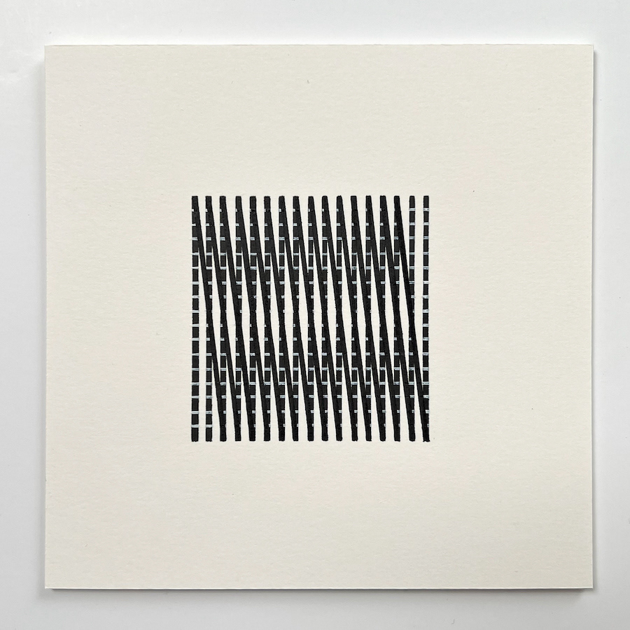 48 lines, 21st September, black and white paint marker on paper
