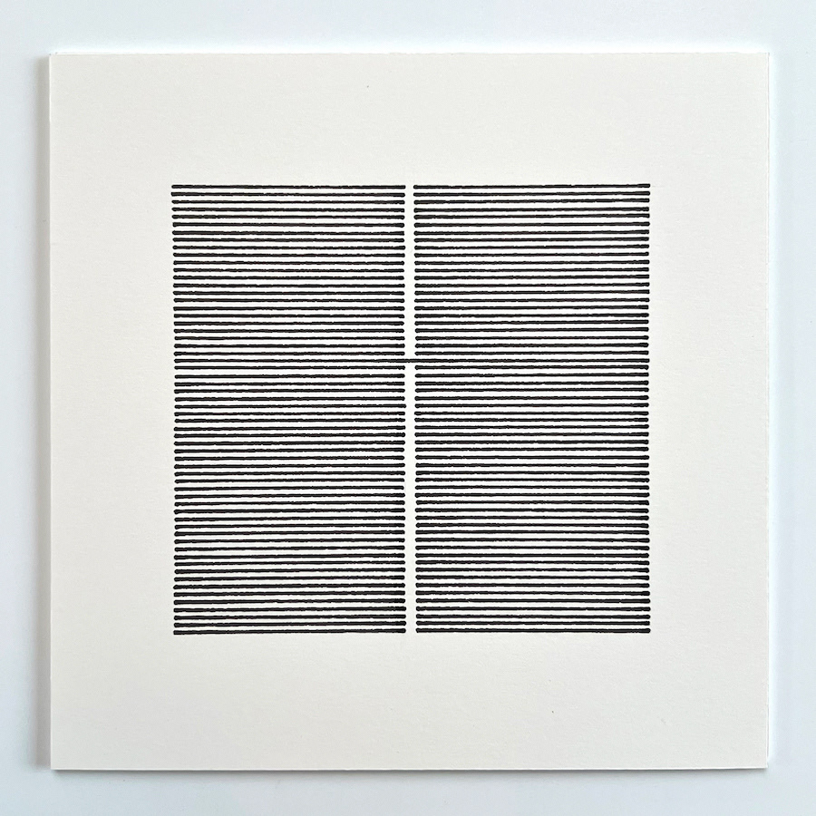 119 lines, 1st December, rotring pen on paper