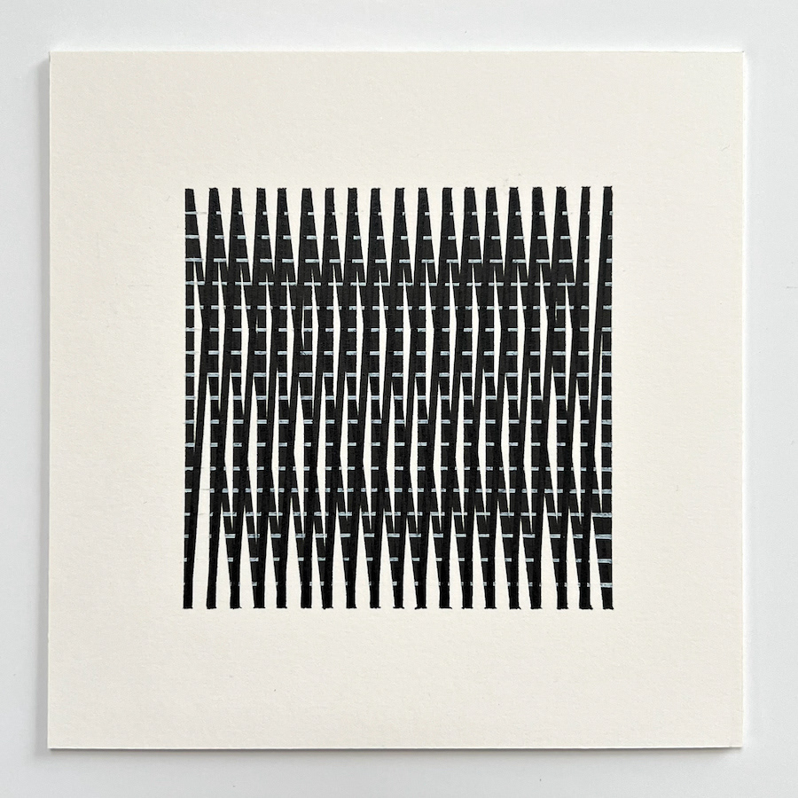 71 lines, 14th October, black and white paint marker on paper