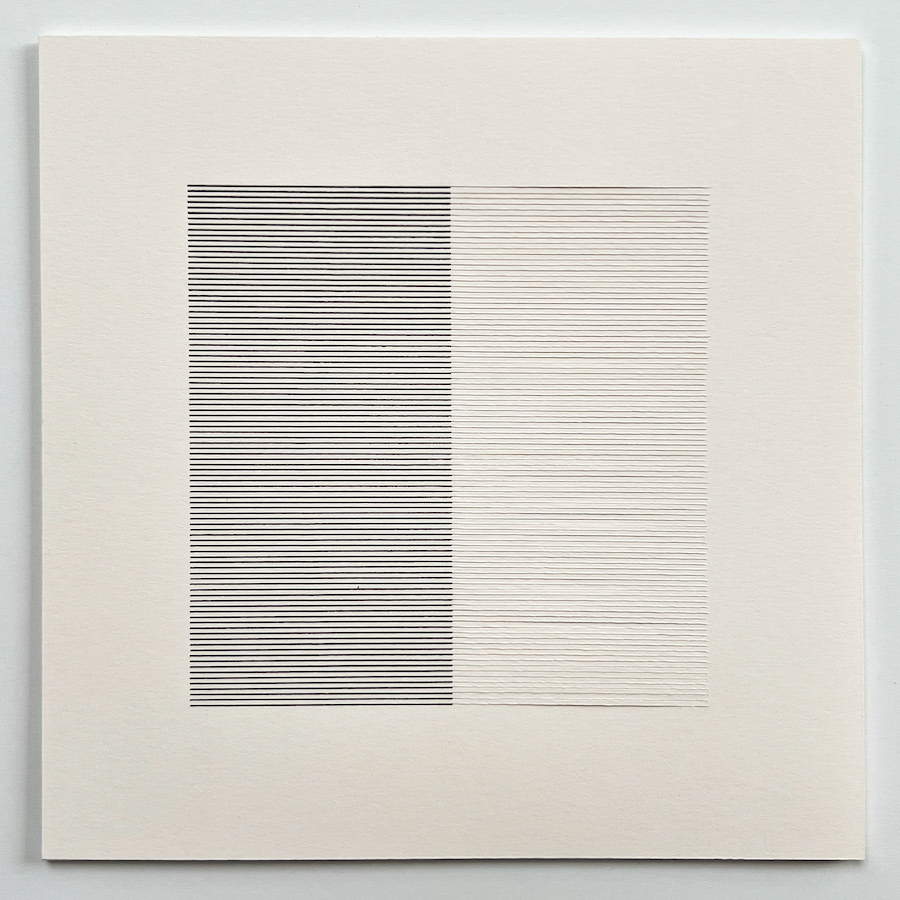 192 lines, 12th February, fineliner and cuts on/in paper