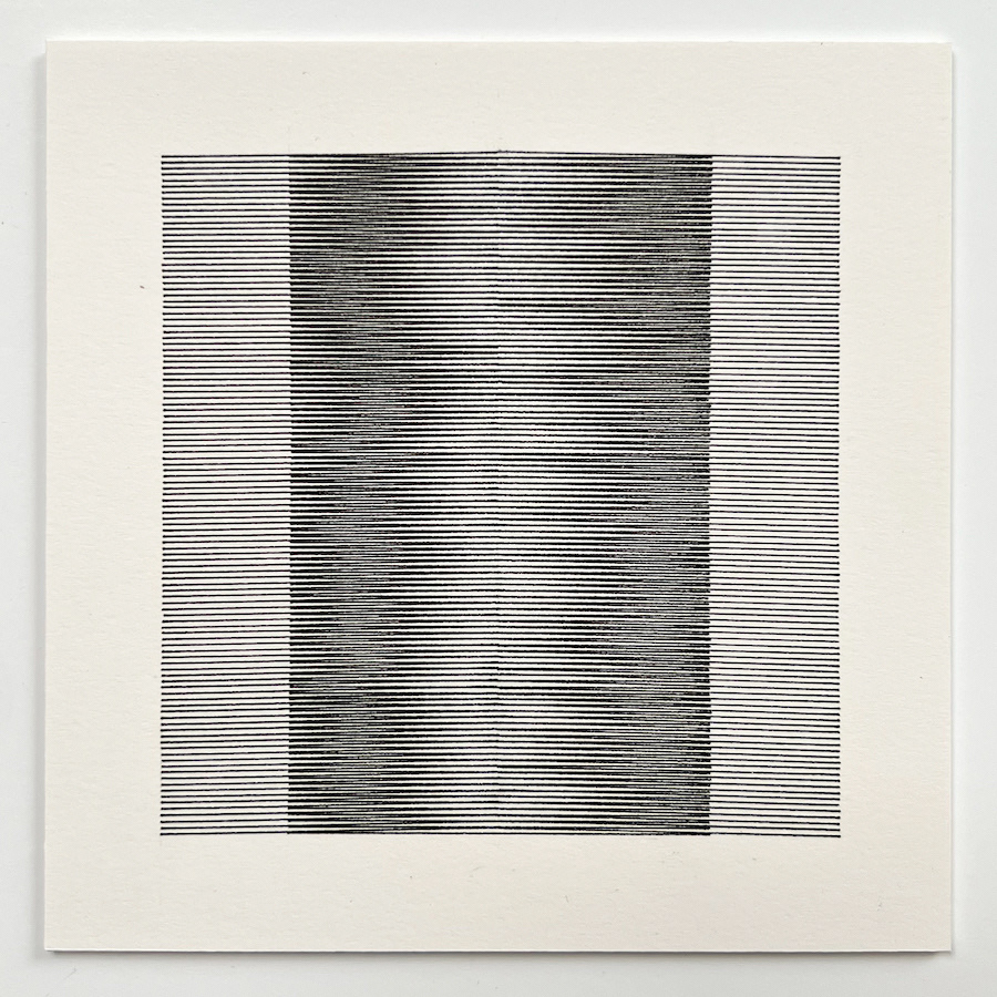 339 lines, 8th July, lines divided over 3 columns. Fineliner on paper.