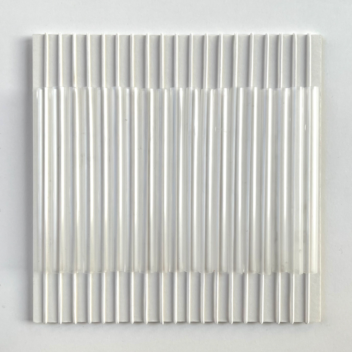 19 lines, 23rd August, elastic string and milkshake straws on mount board