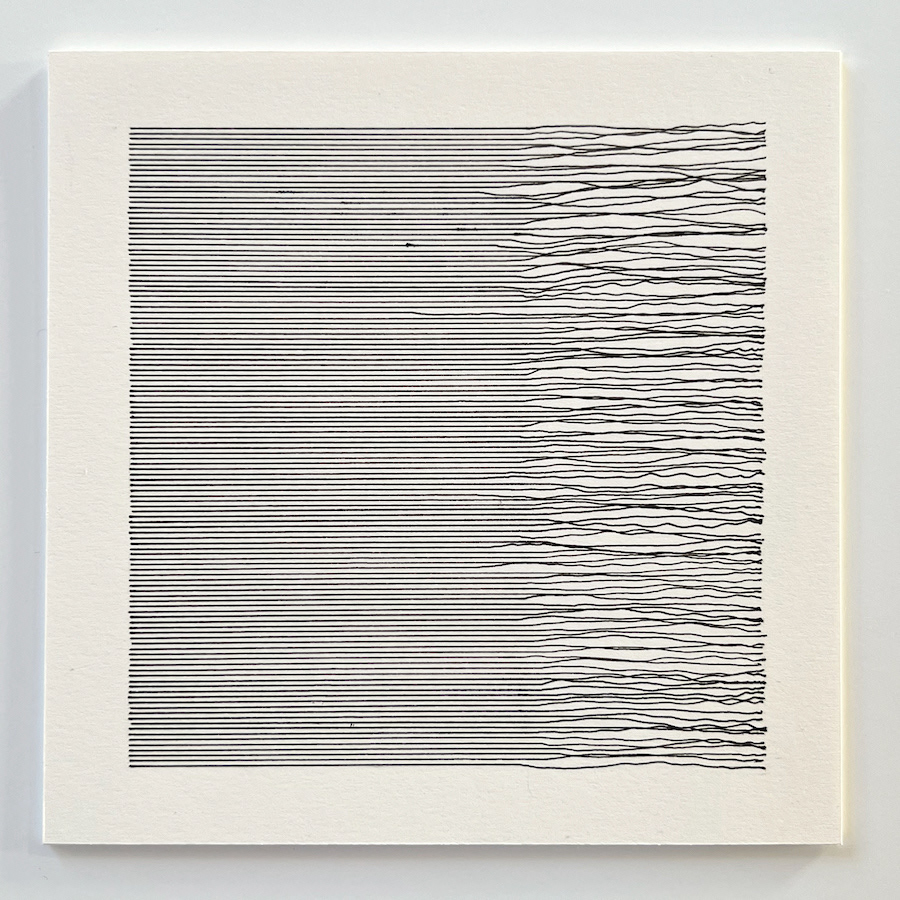 122 lines, 4th December, gel pen on paper