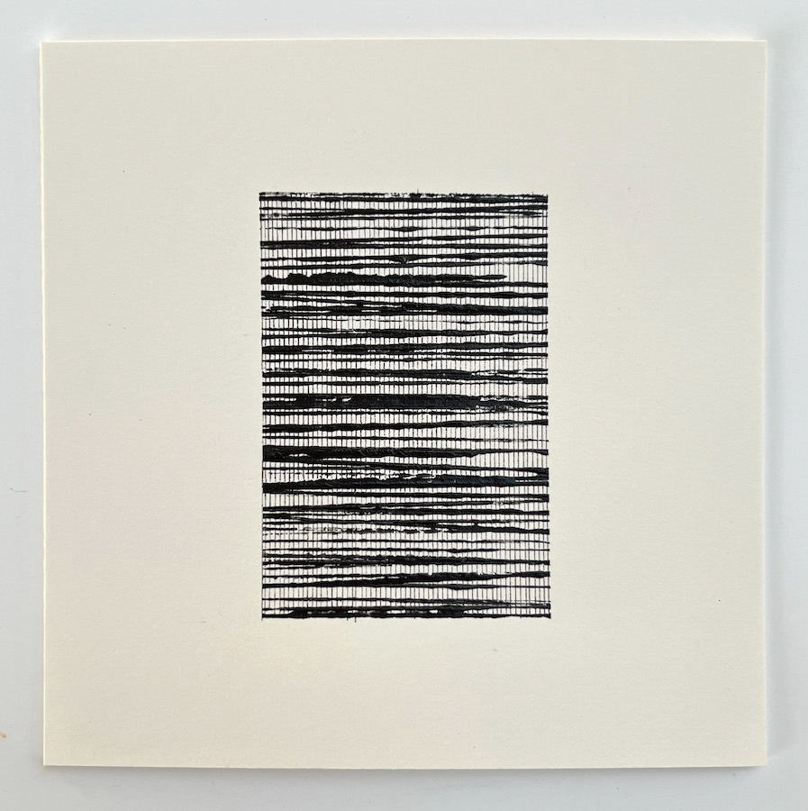 117 lines, 29th November, acrylic paint and fineliner on paper