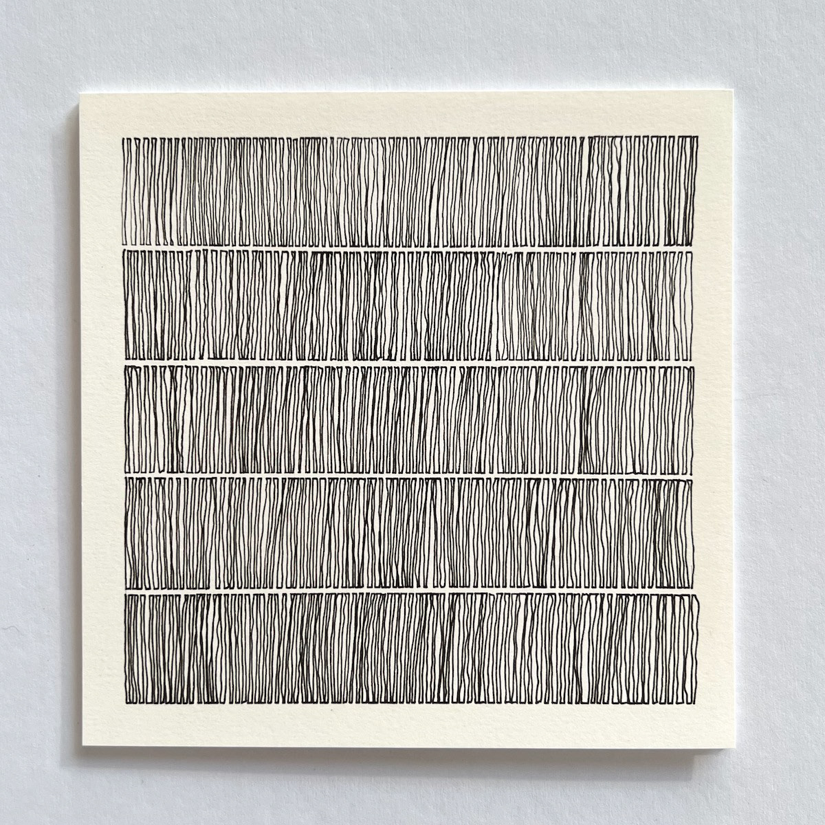 5 lines, 9th August, rotring pen on paper