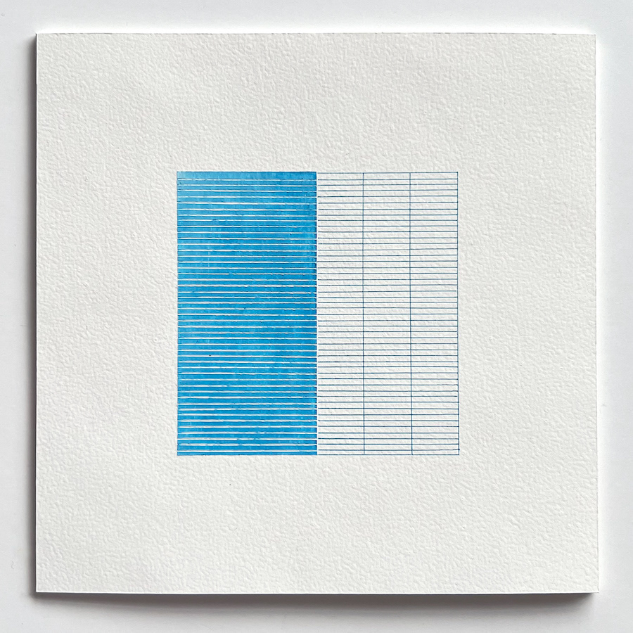 147 lines, 29th December, oil pastel and fineliner on paper