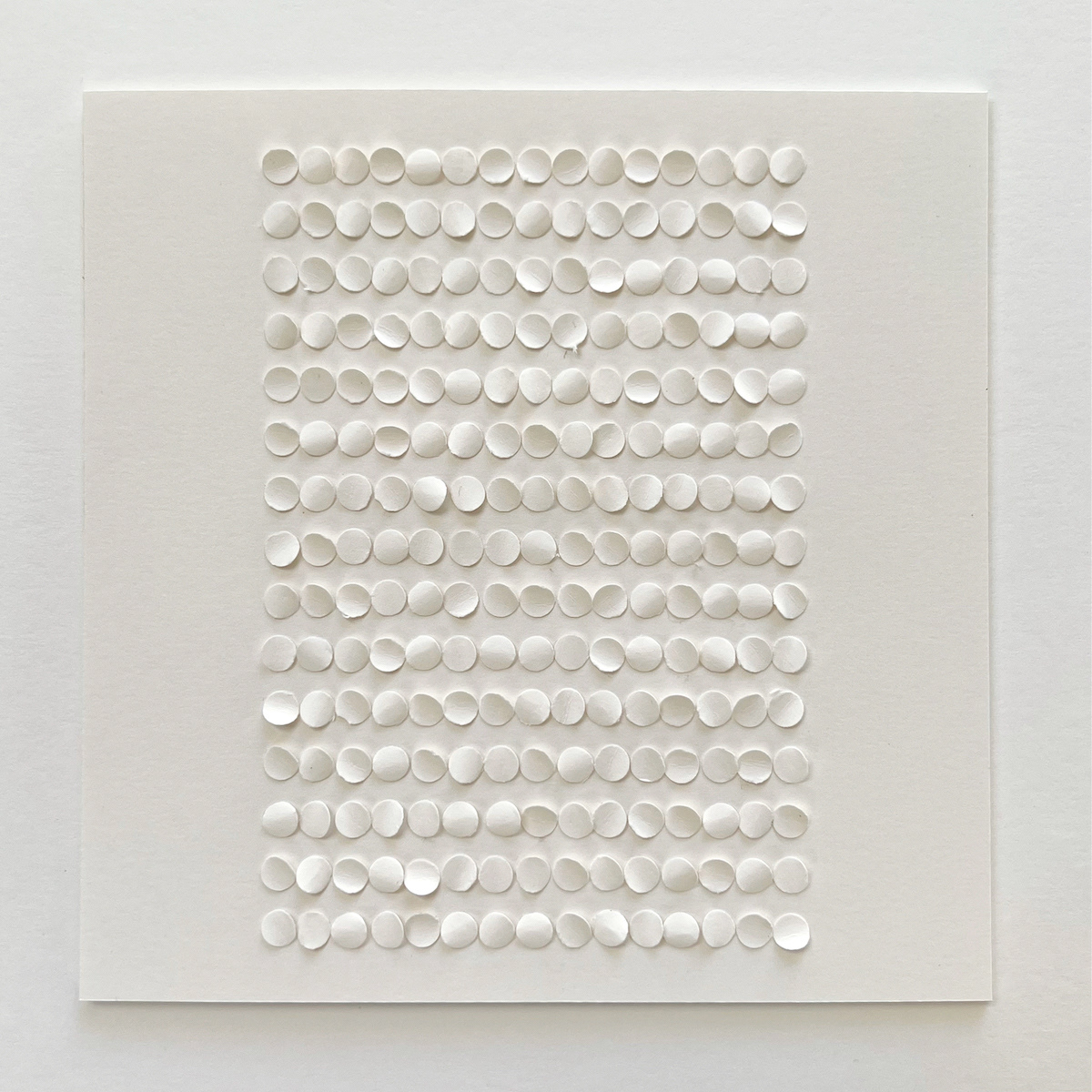15 lines, 19th August, paper on paper, 15 dots per line