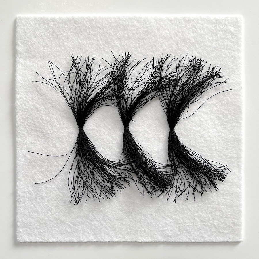 267 lines, 27th April, sewing thread on felt