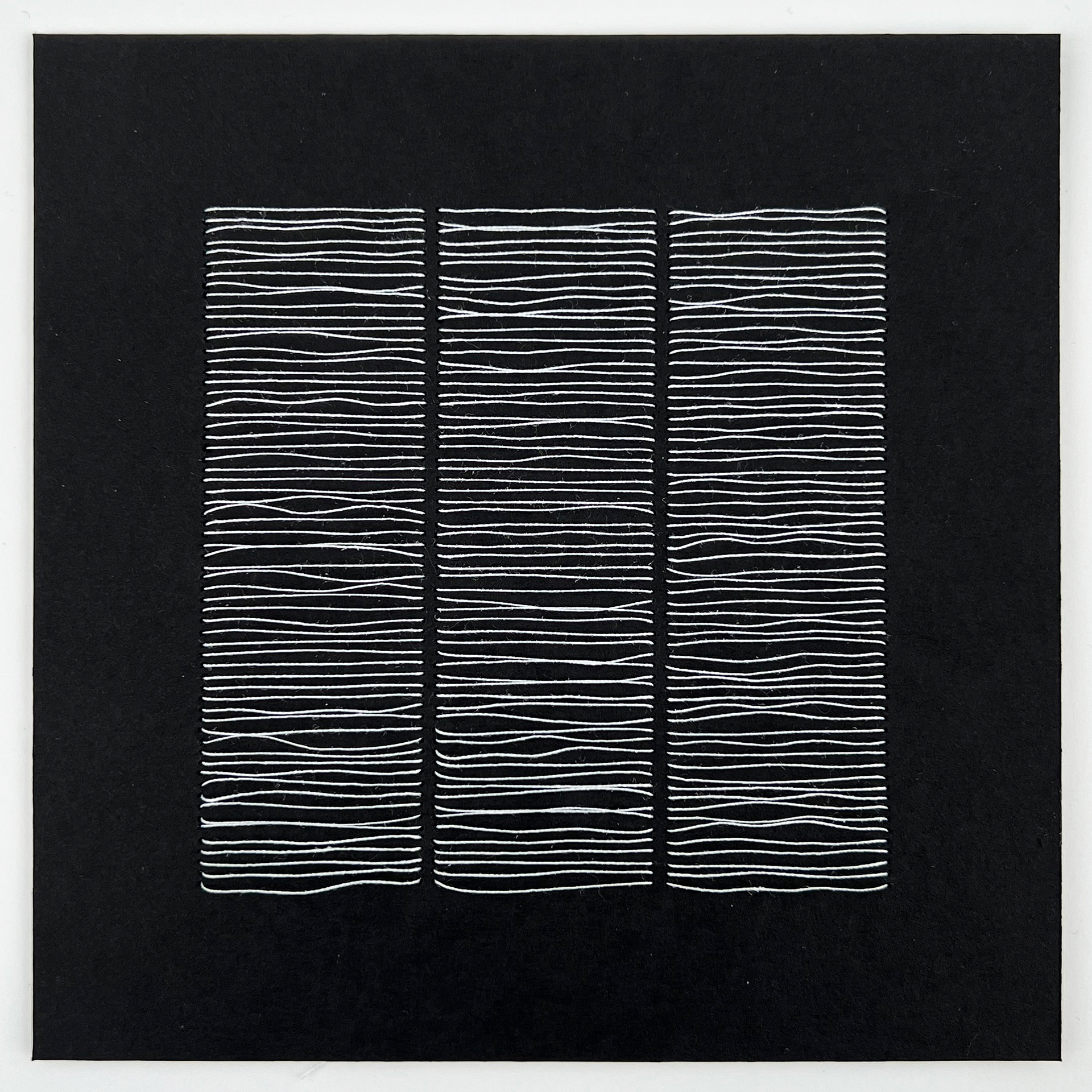 189 lines, 9th February, thread sewn into paper