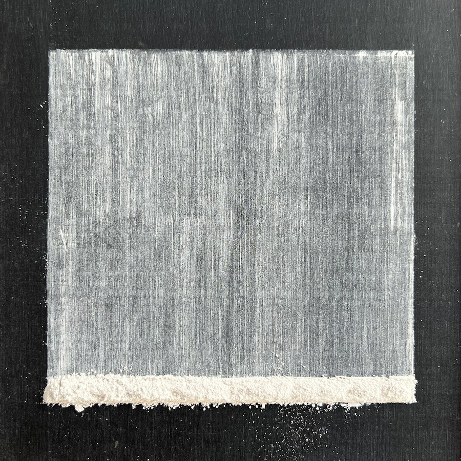 263 lines, 23rd April, erased chalk lines on slate. 15x15cm photograph