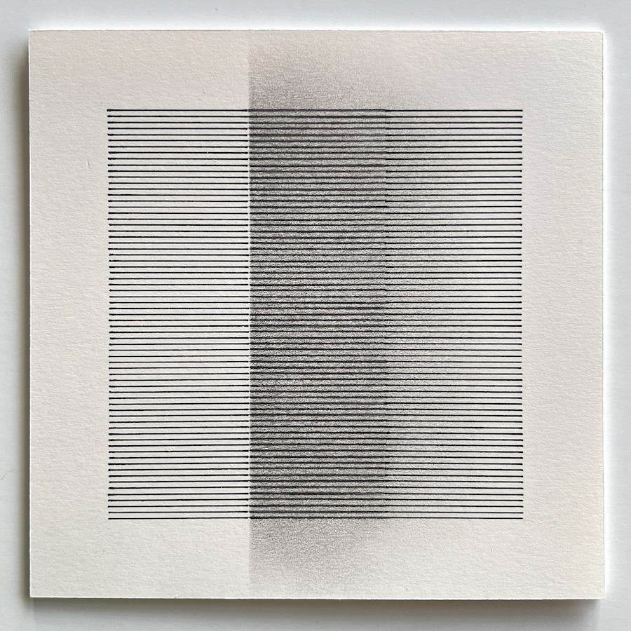 207 lines, 27th February, fineliner and 6B pencil on paper