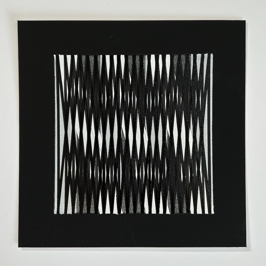 66 lines, 9th October, chalk marker and paint marker on paper