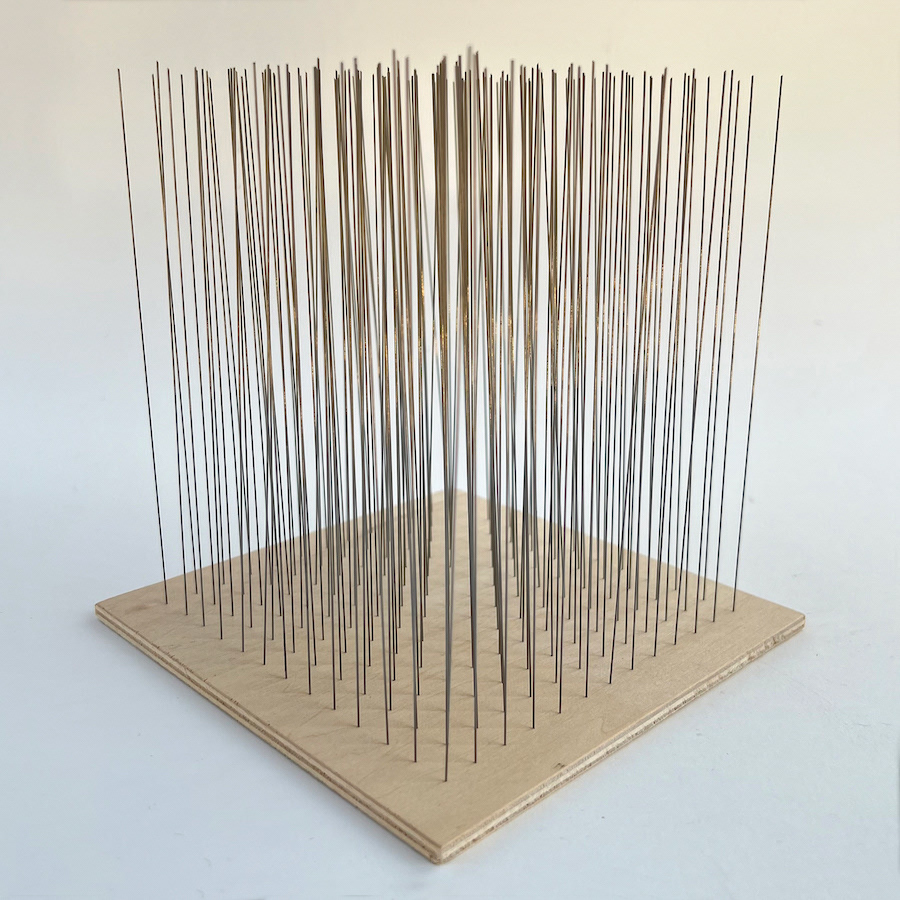 169 lines, 20th January, metal wire in plywood
