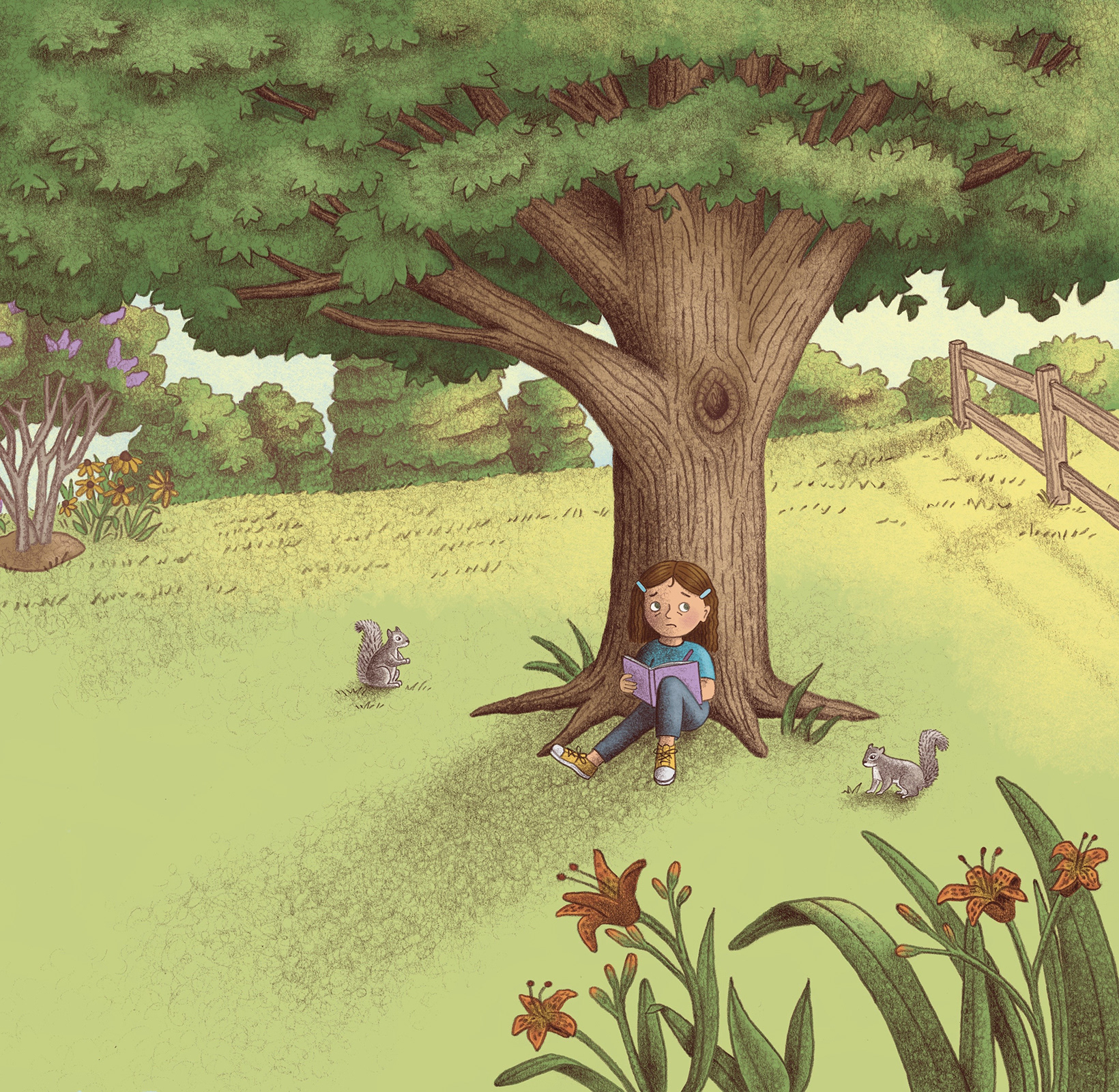 Character study for a story about a shy child
