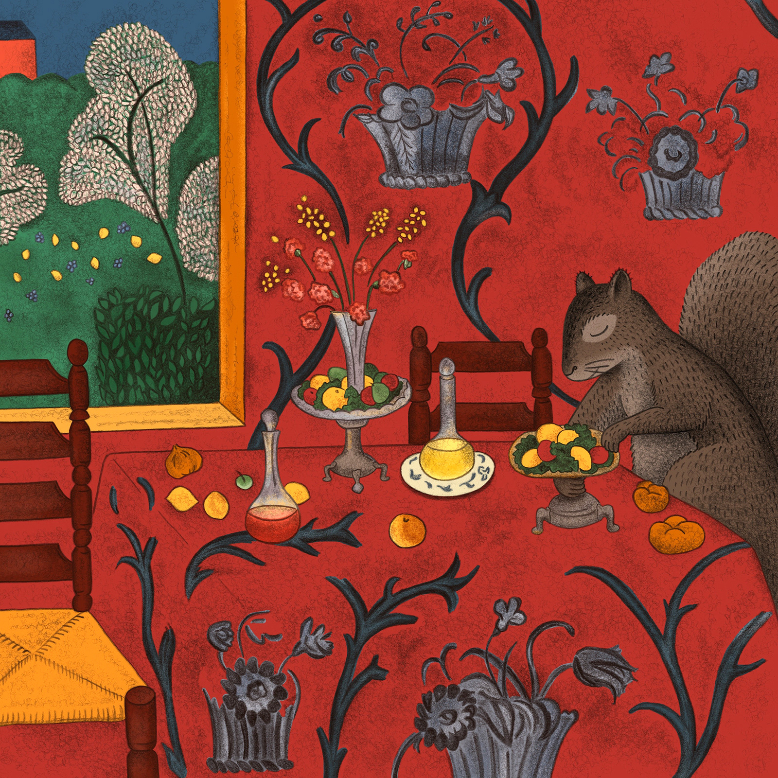 Parody of Henri Matisse's "The Red Room" (1908)