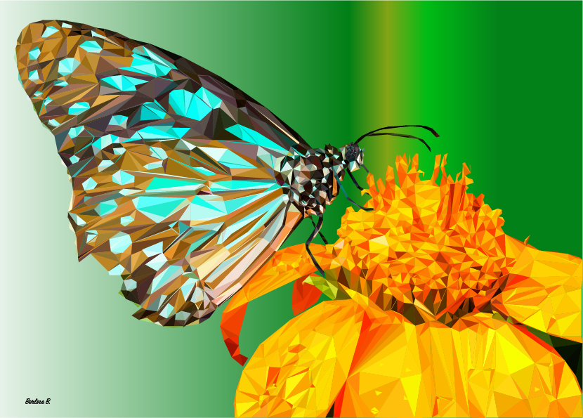  created this piece using triangles in illustrator. The goal was to successfully utilize triangles to replicate an image. 