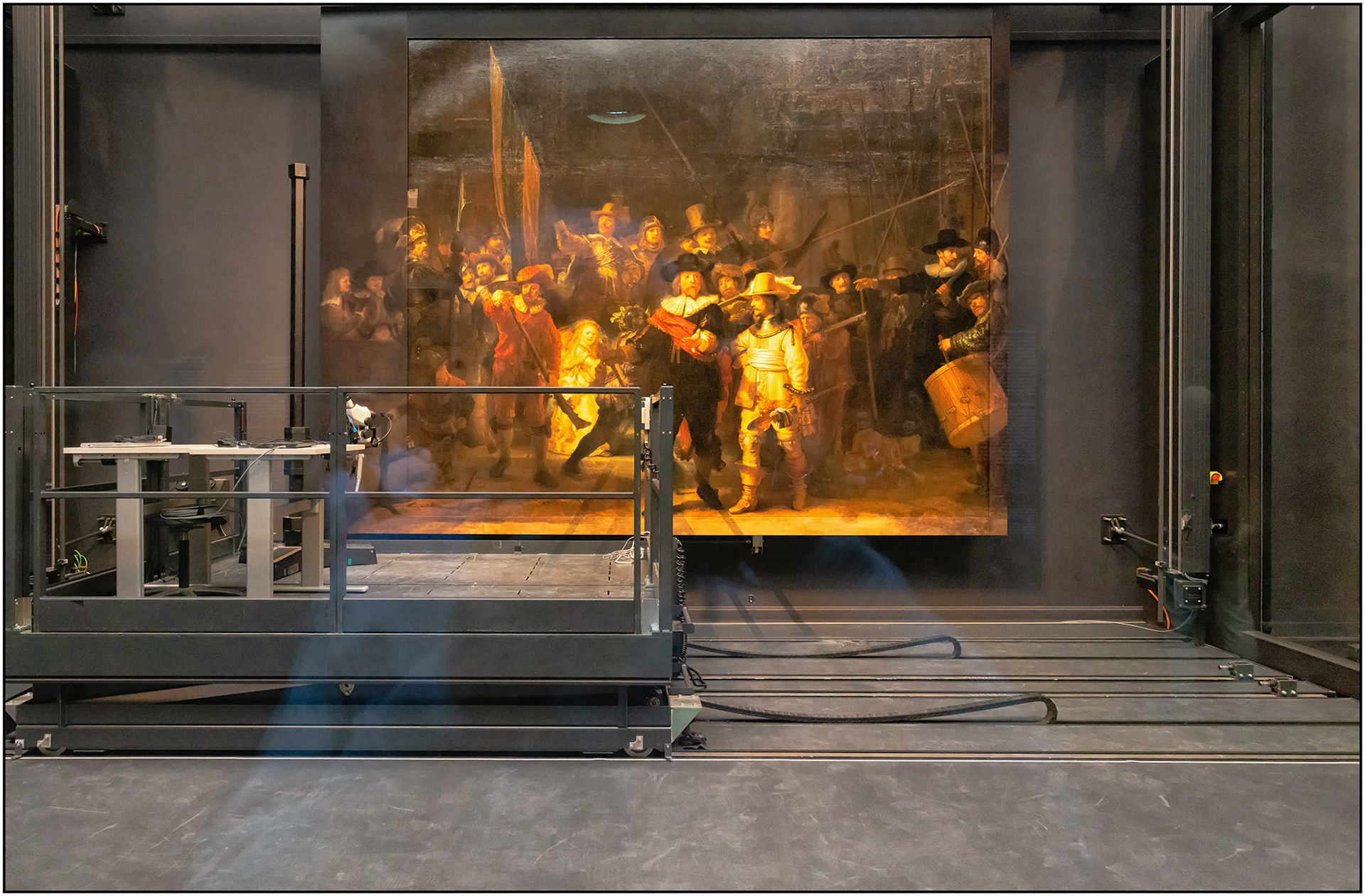 Restauration du célèbre tableau "La Ronde de Nuit" de Rembrandt