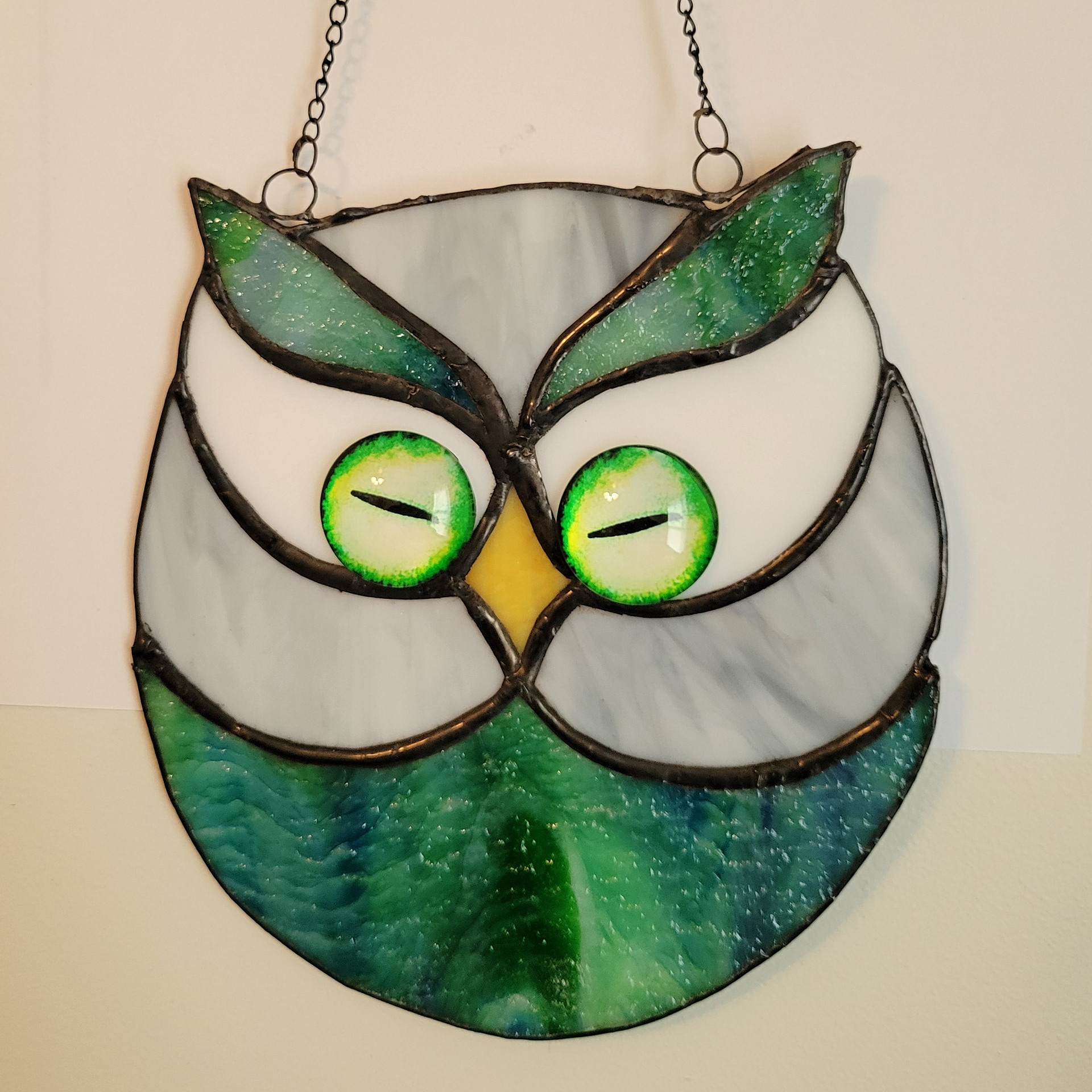 Green Eyed Green Owl