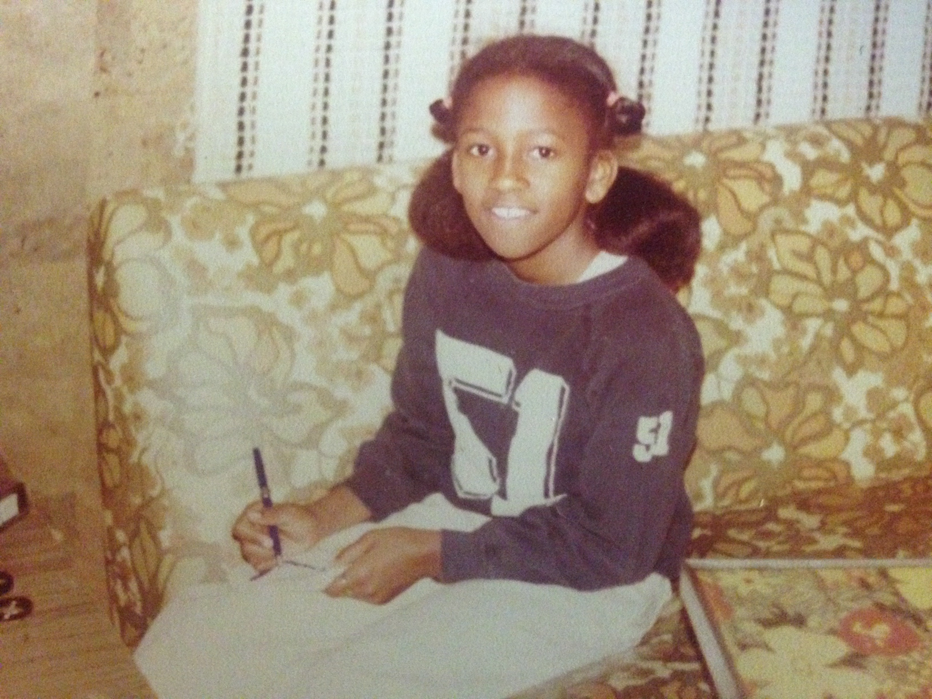 Pamela Woolford at home in 1970s Columbia, Maryland.