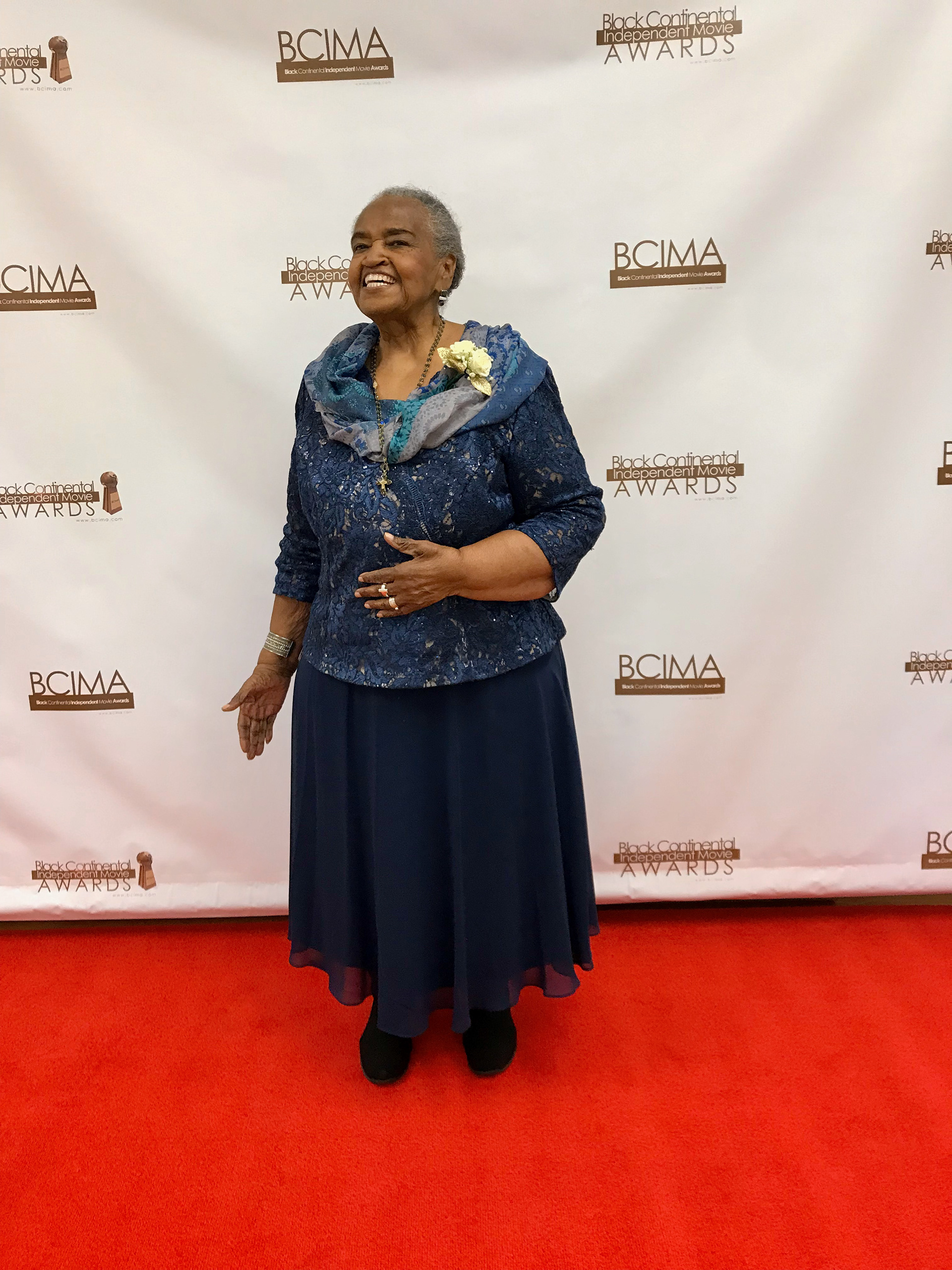 Rev. Woolford at the 2019 Black Cinema Awards ceremony.