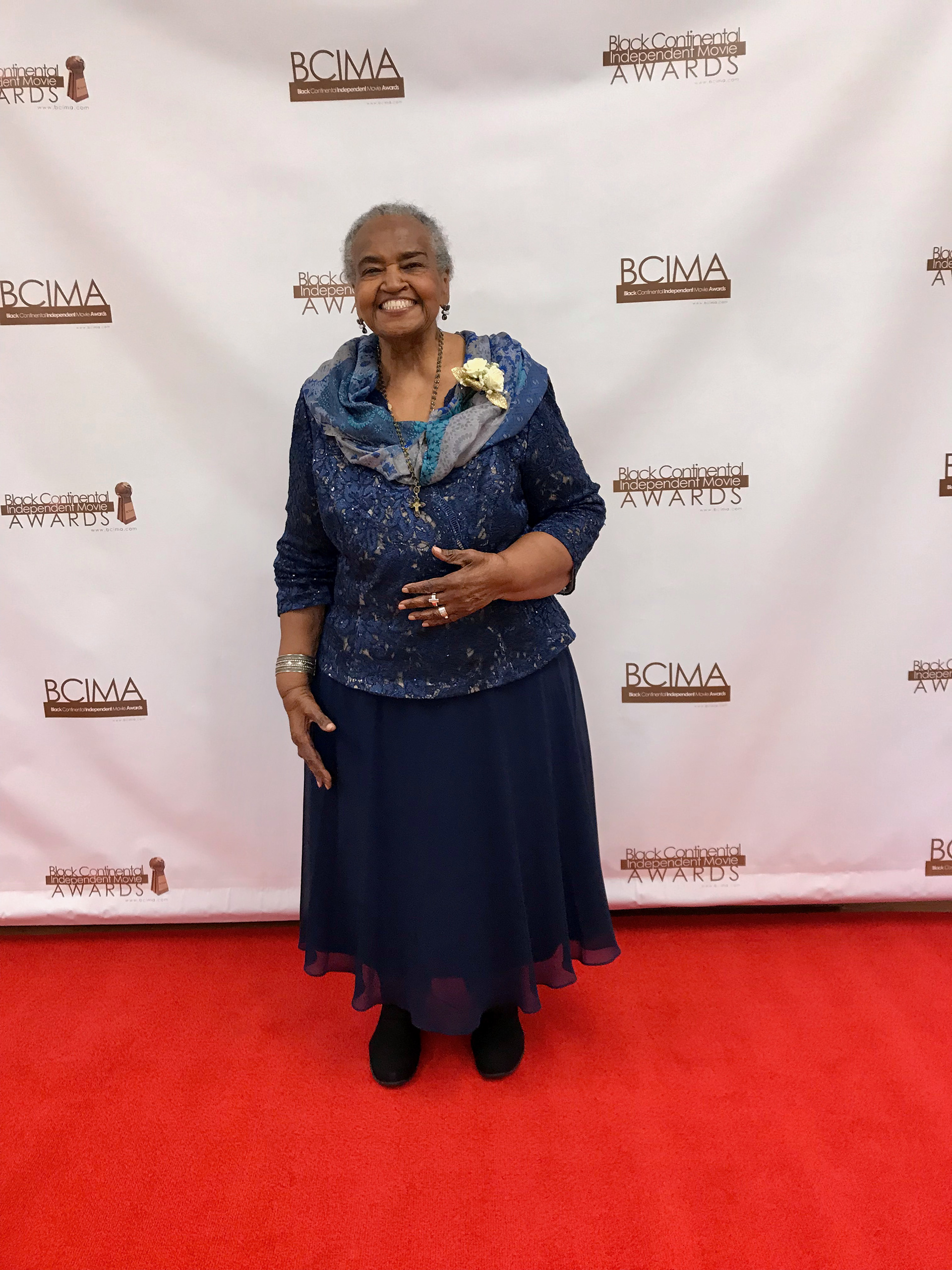Rev. Woolford at the 2019 Black Cinema Awards ceremony.