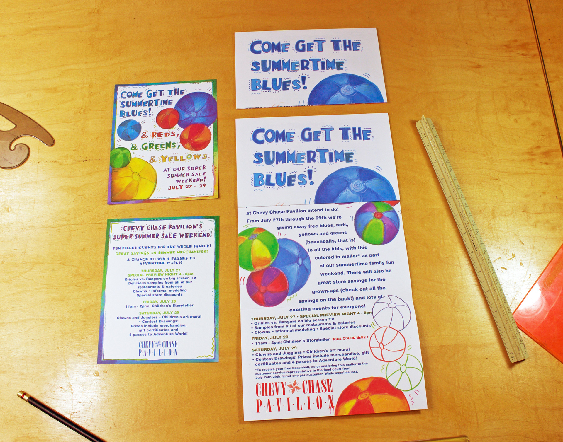 Summertime promotional mailer and counter card for CCP.