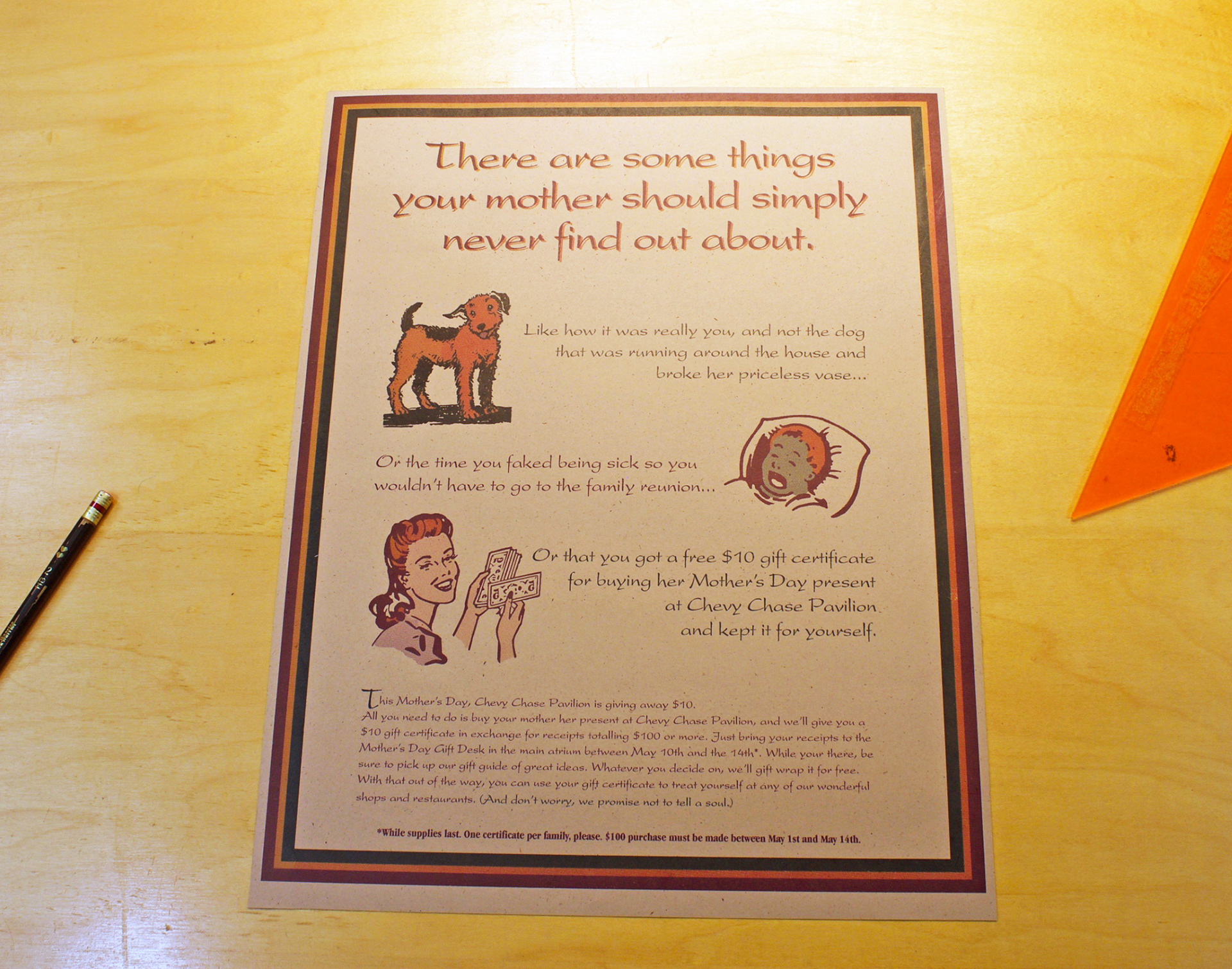 Mother's Day promotion poster for CCP.