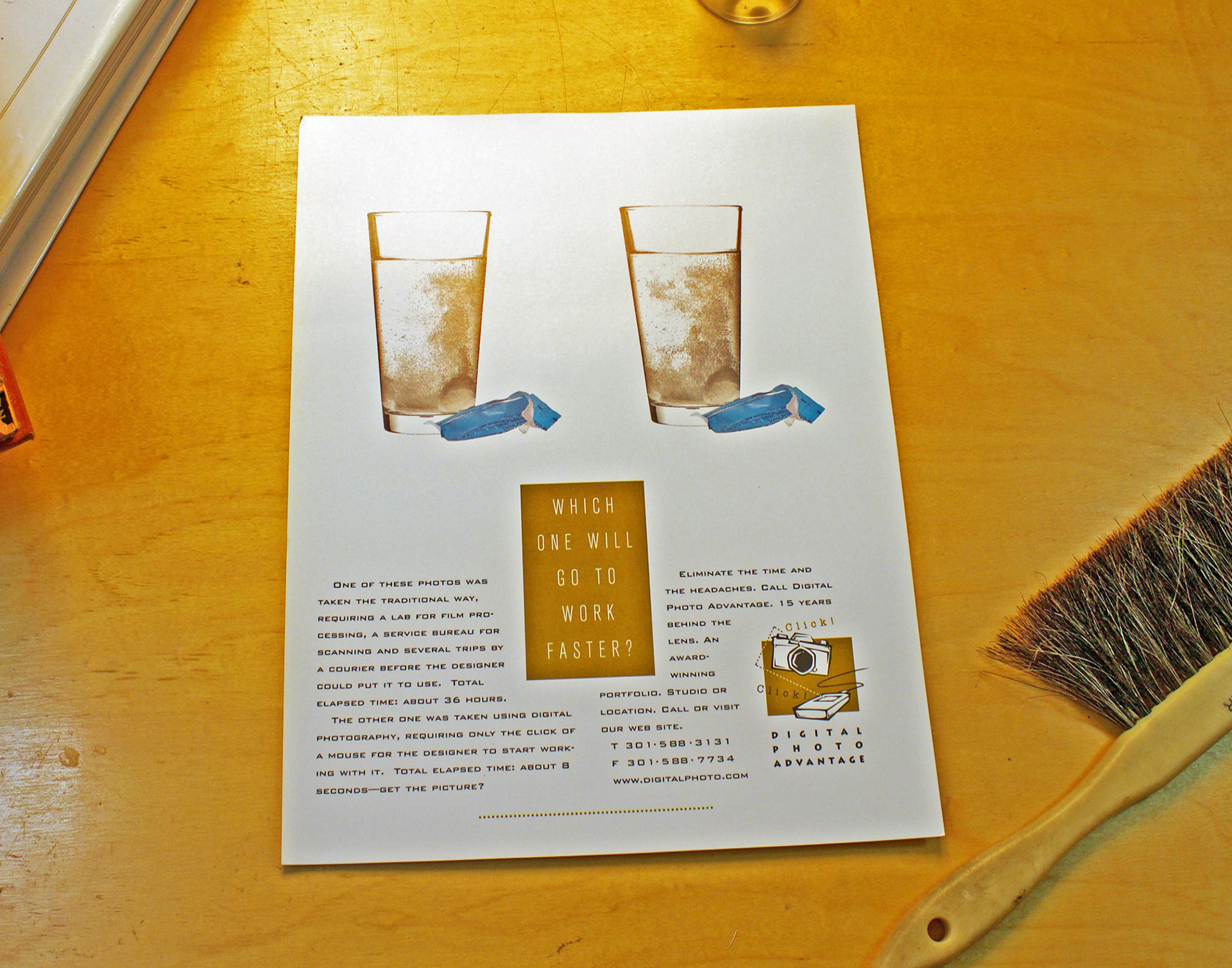 Full page ad for a photographer who was on the cutting edge of digital photography.