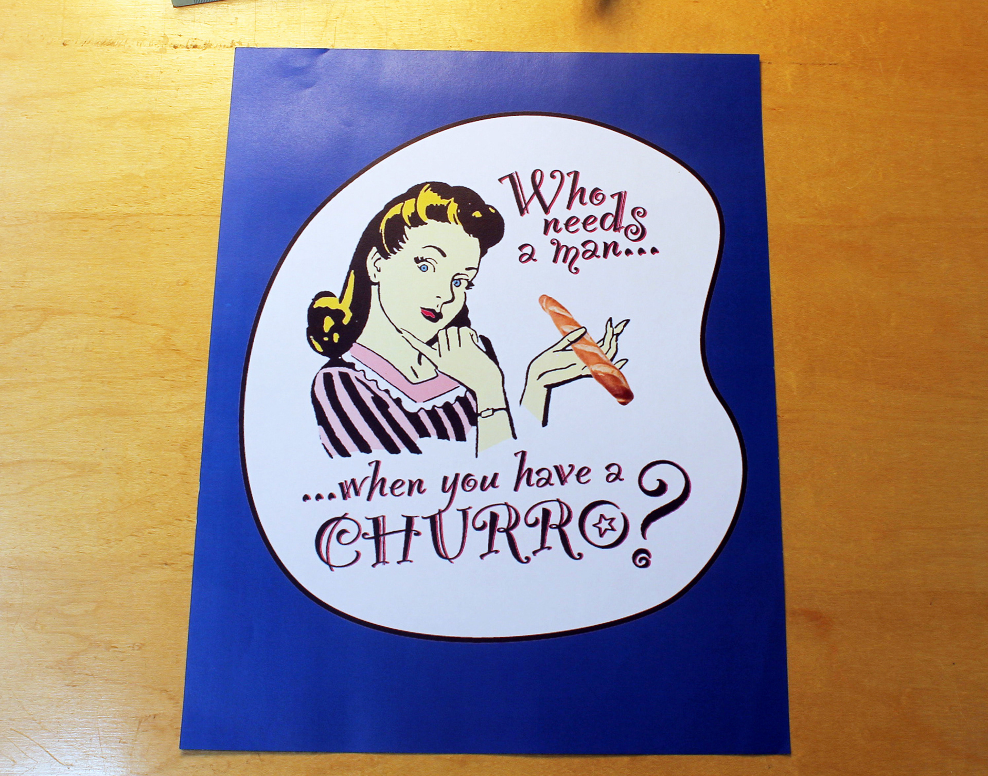 Just a girl with a churro.