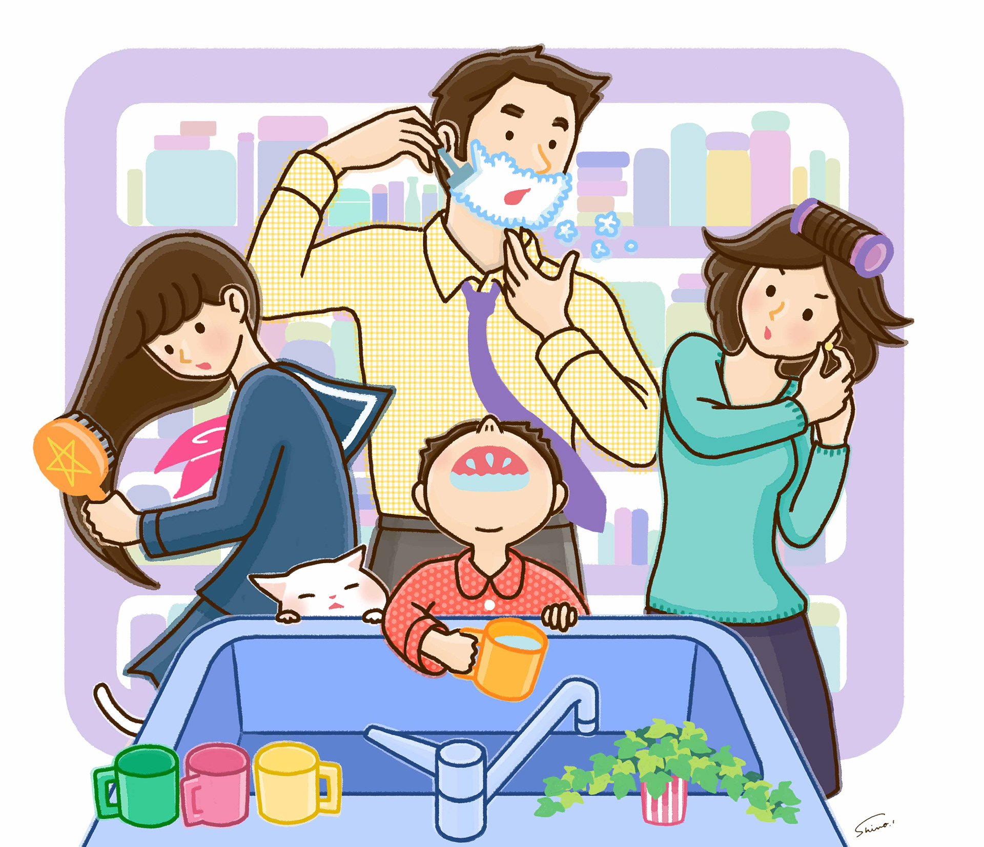オリジナル作品　家族イラスト（2020年）