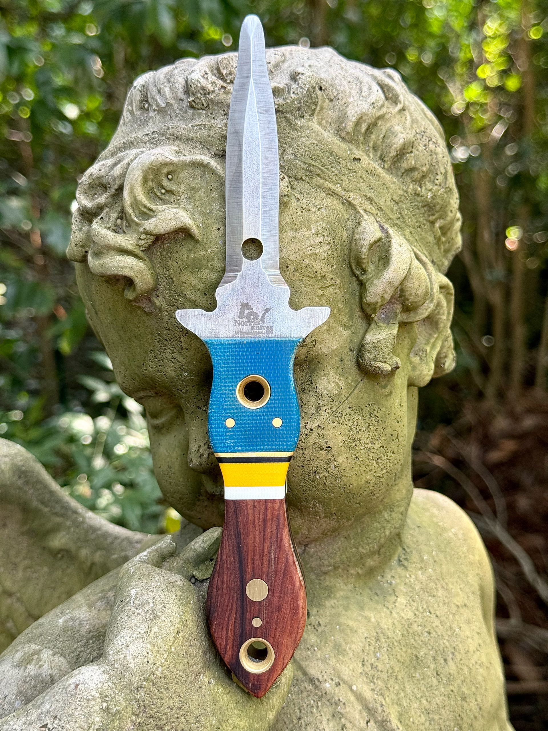 #14 Denim Micarta, G10 Inlay, Bolivian Rosewood