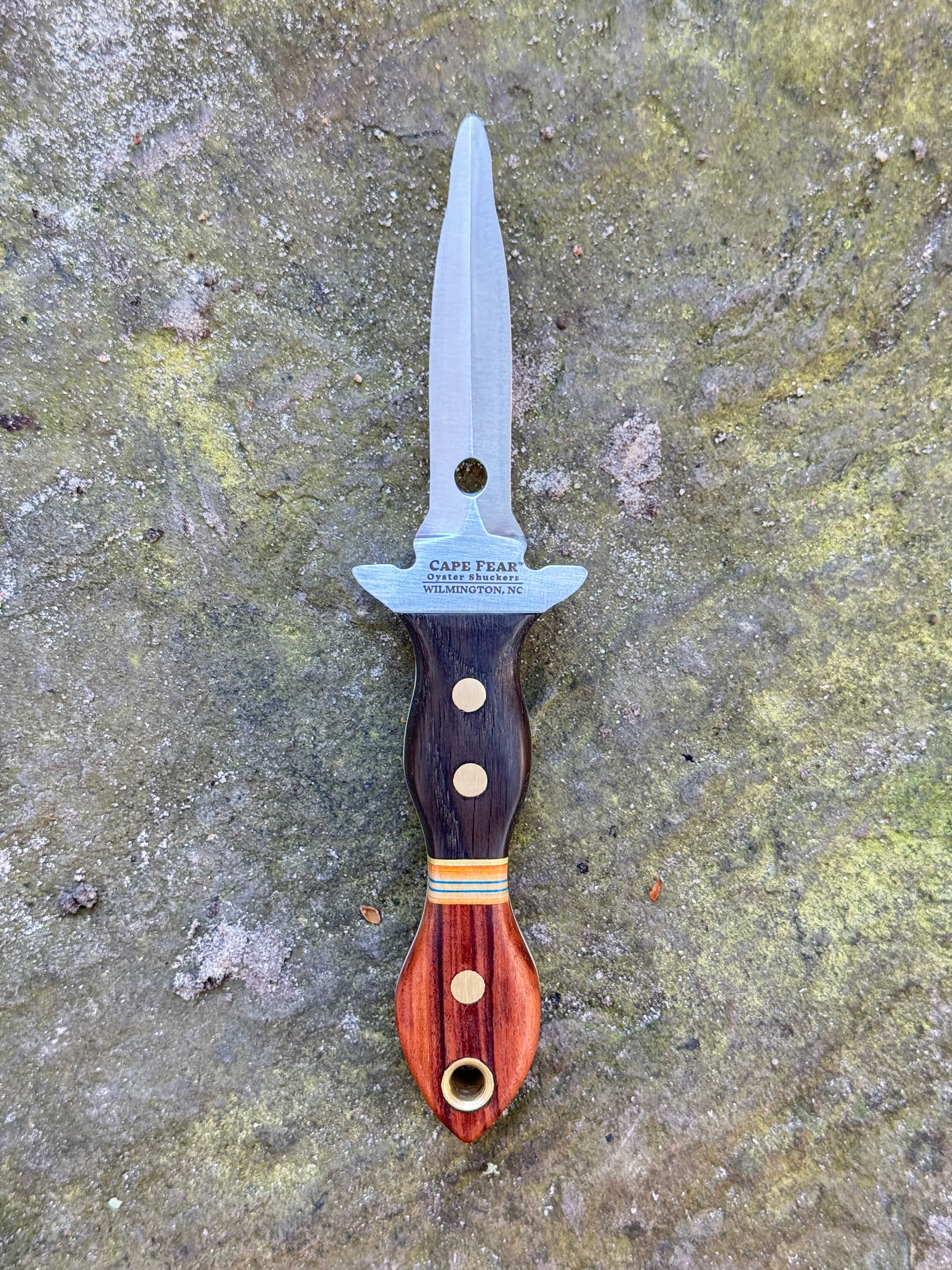 #31 Bog Wood, Paper Micarta, Honduran Rosewood, Brass 