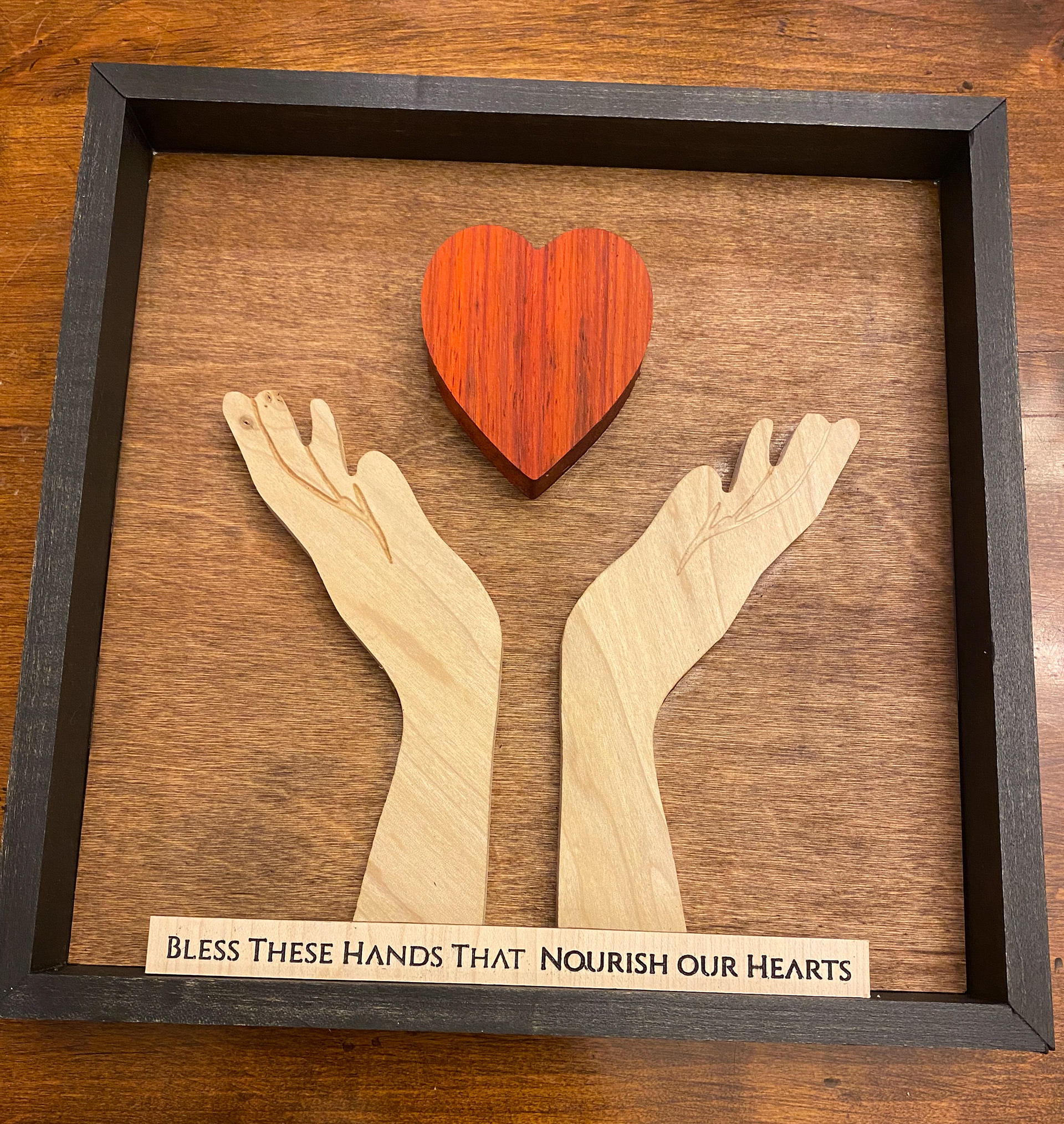 Wooden sign carving