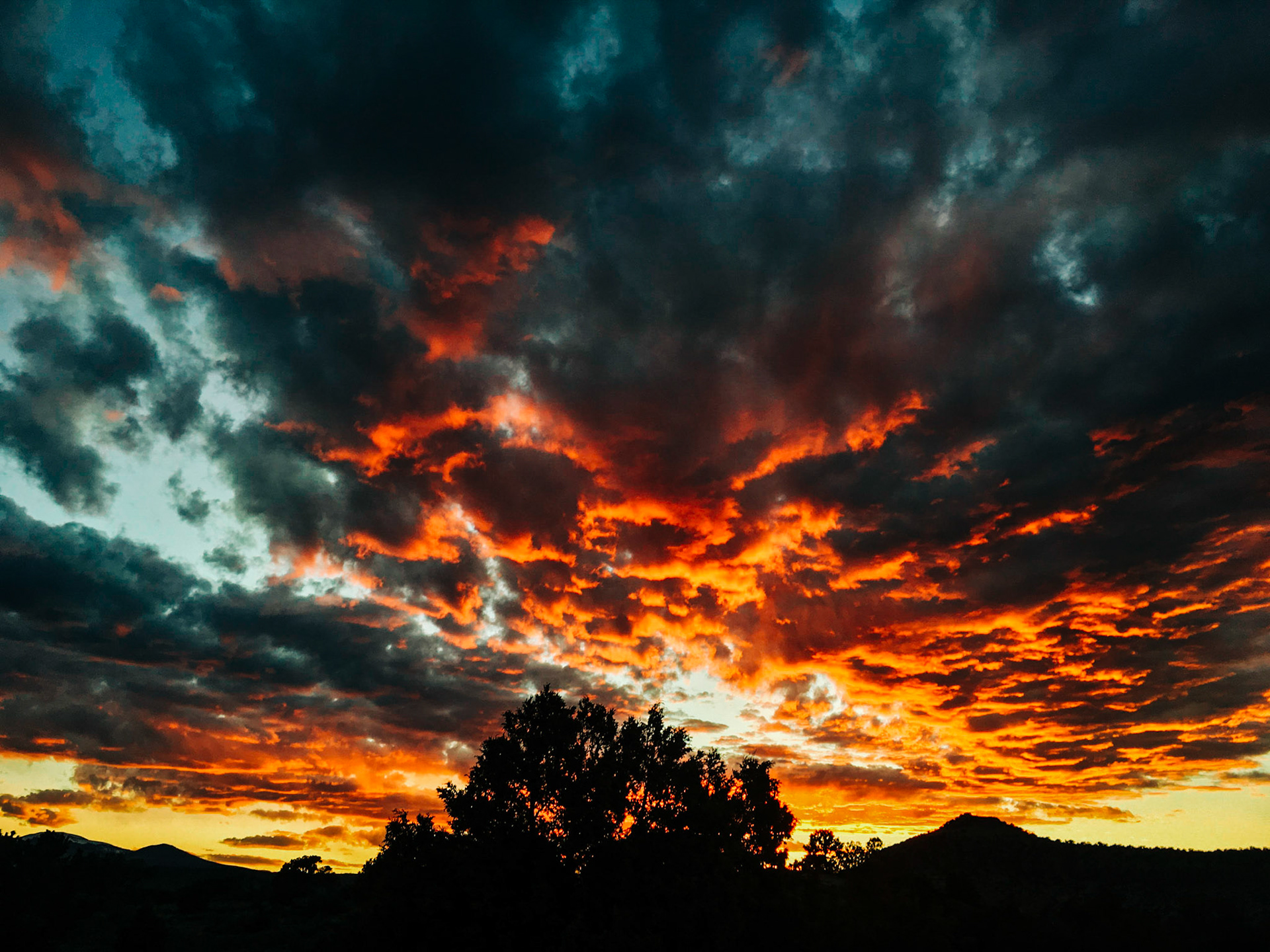 Southwest sky on fire