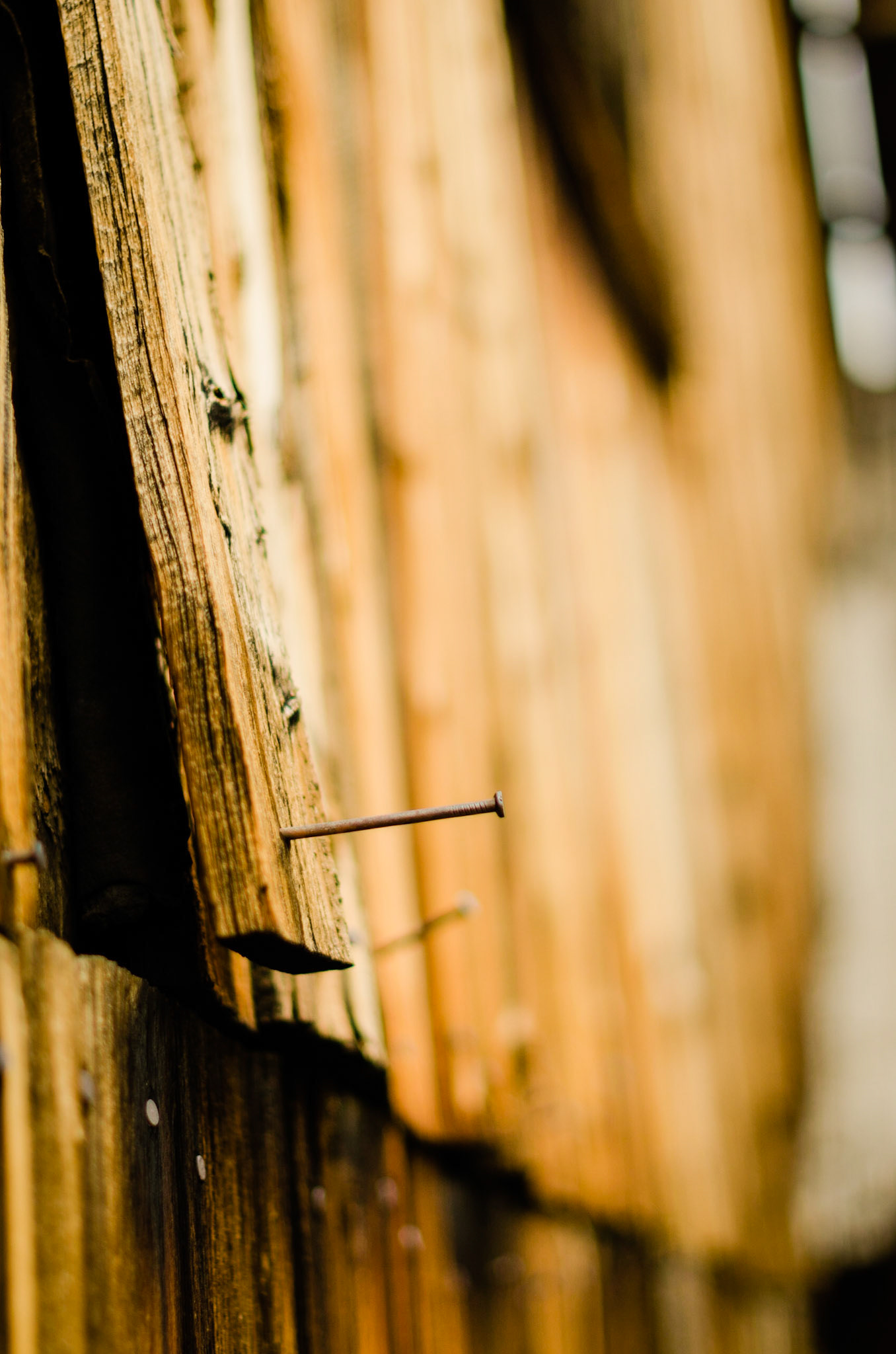 Nail sticking out of old board